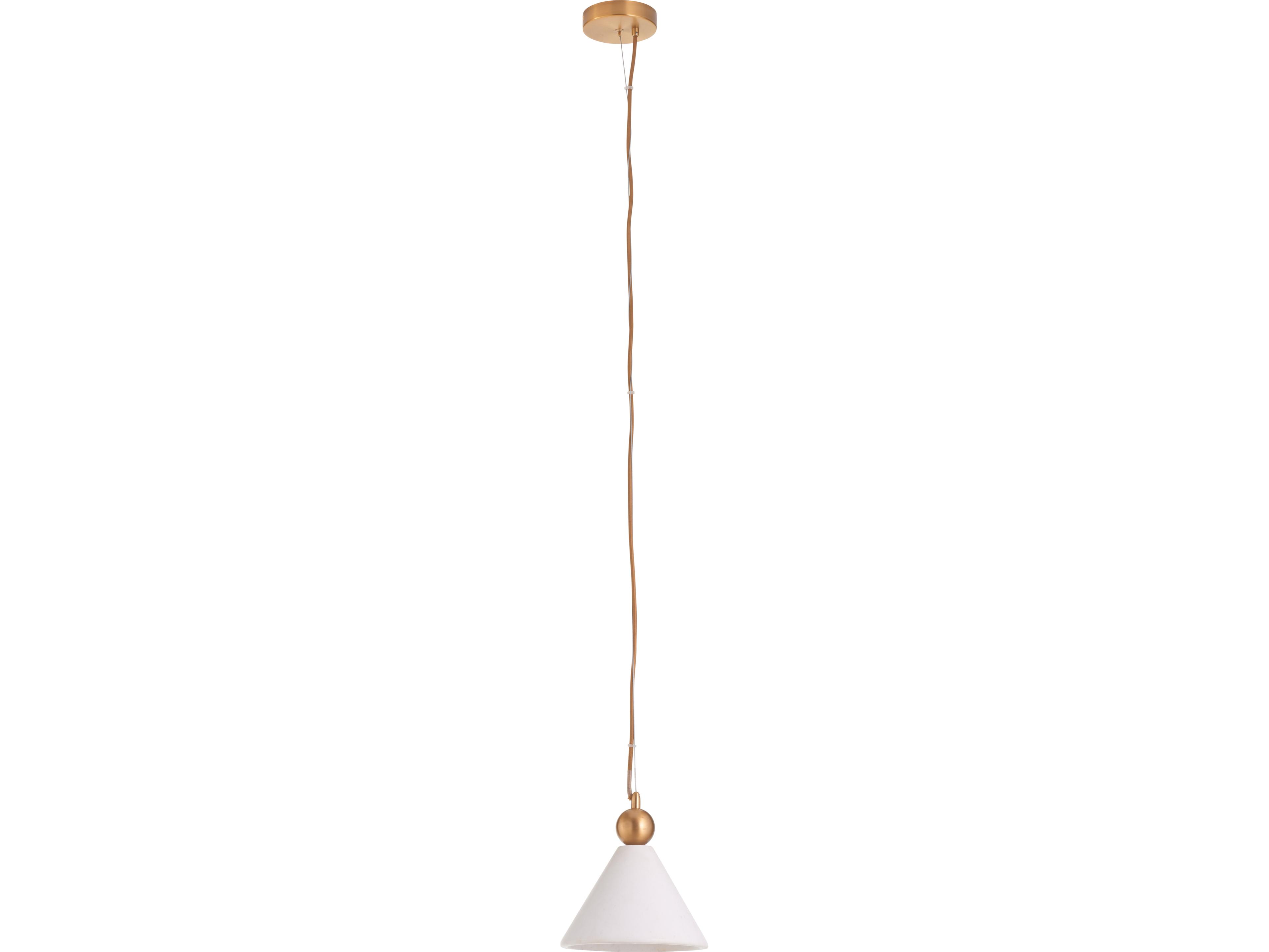 Wildwood 1-Light Natural White Antique Brass Linear Pendant