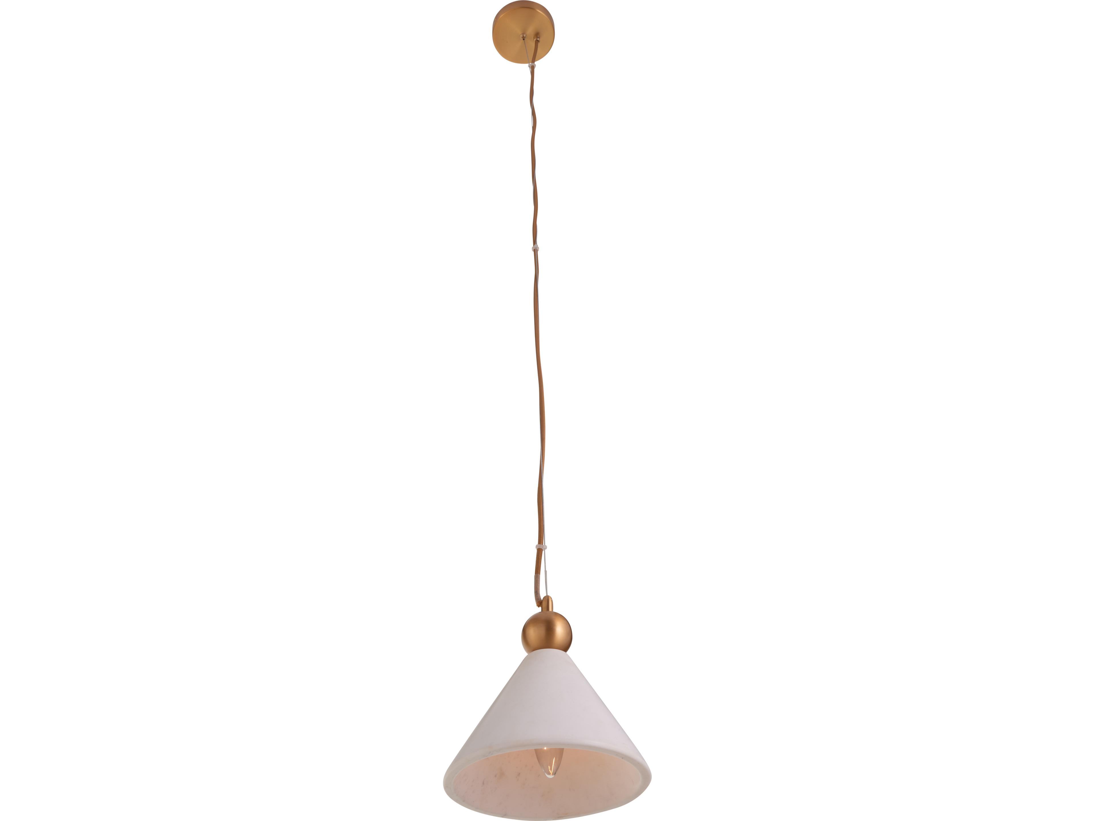 Wildwood 1-Light Natural White Antique Brass Linear Pendant
