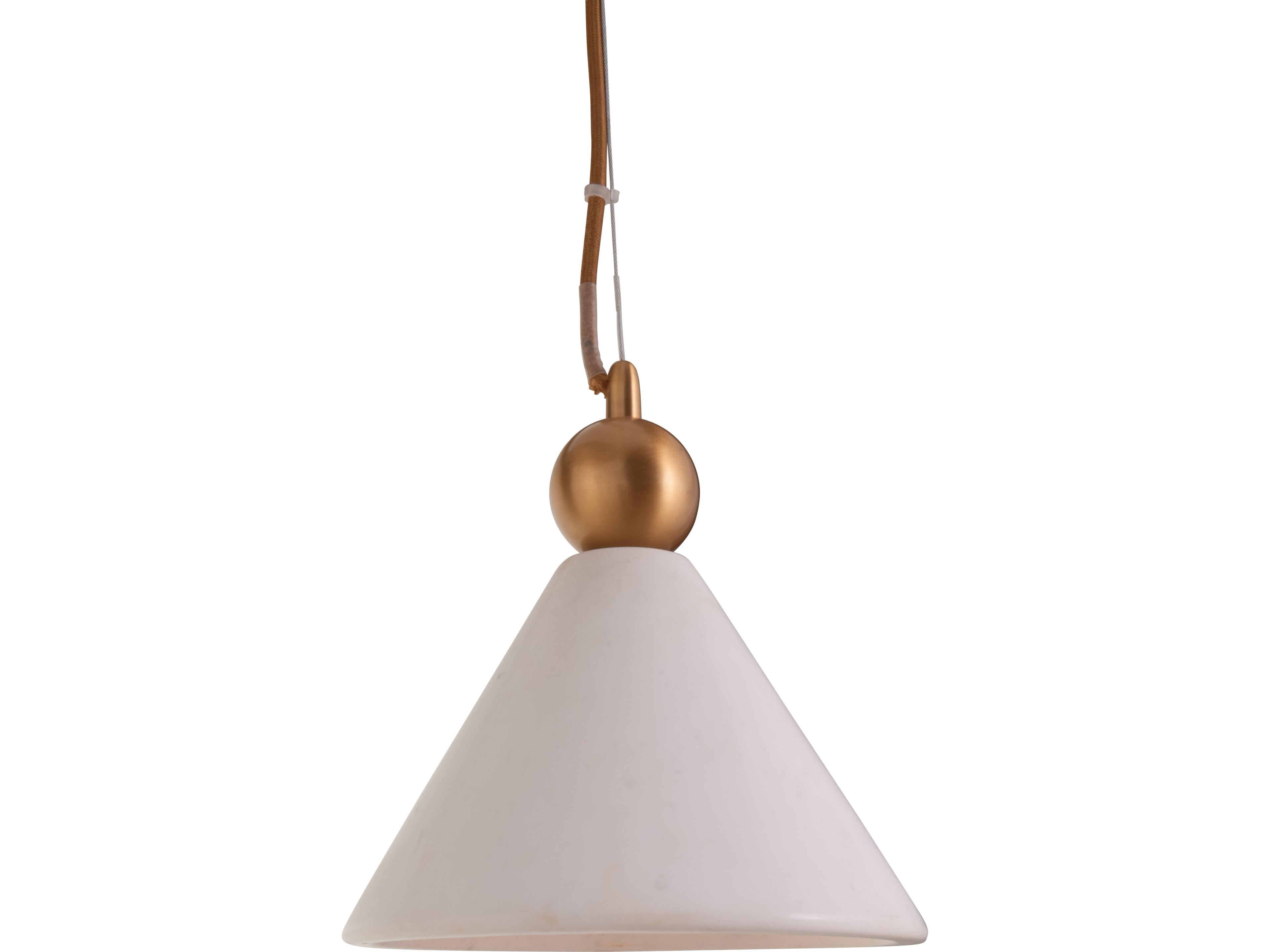 Wildwood 1-Light Natural White Antique Brass Linear Pendant