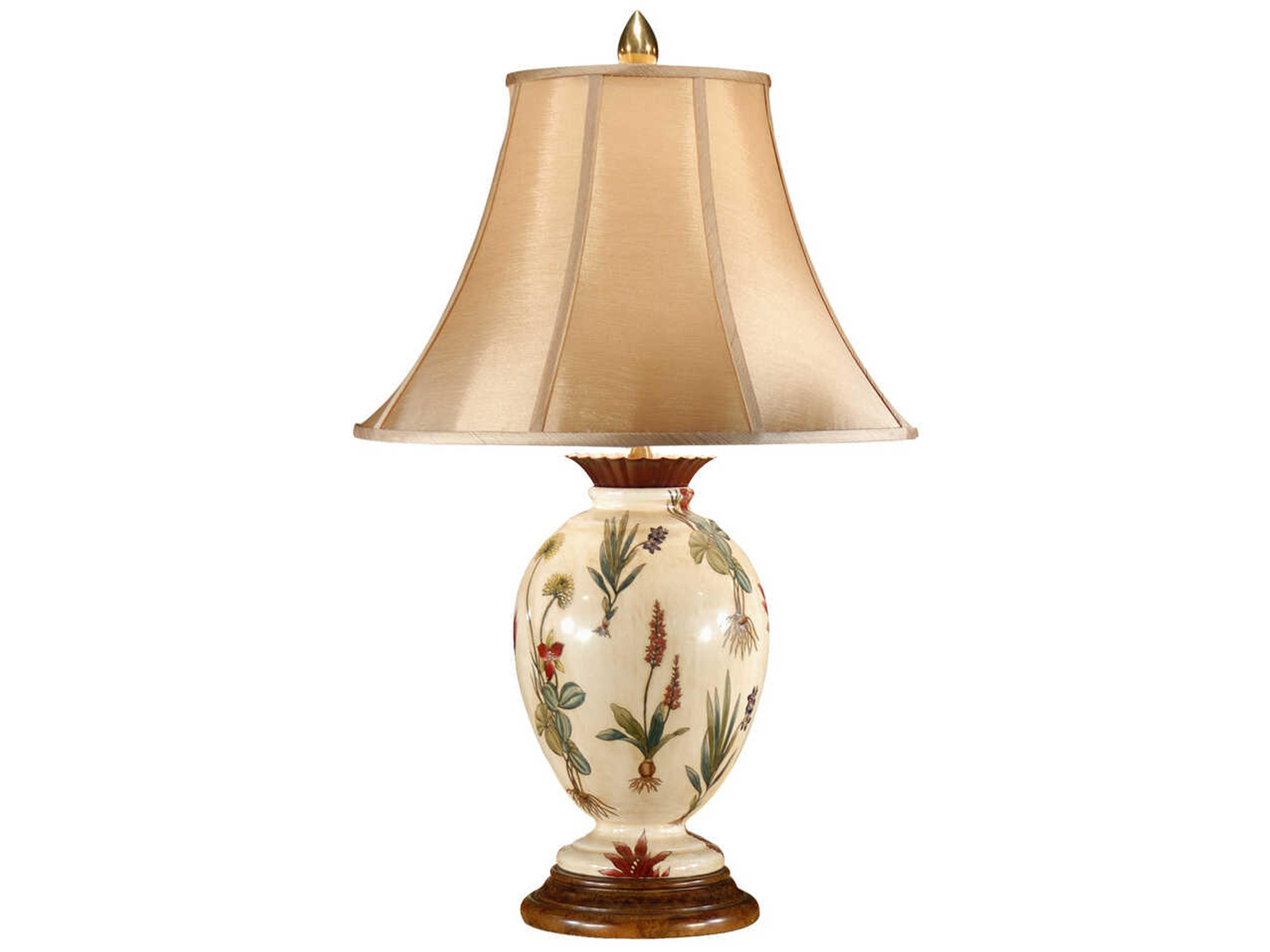 Wildwood Eleanor White Wheat Silkette Brown Buffet Lamp