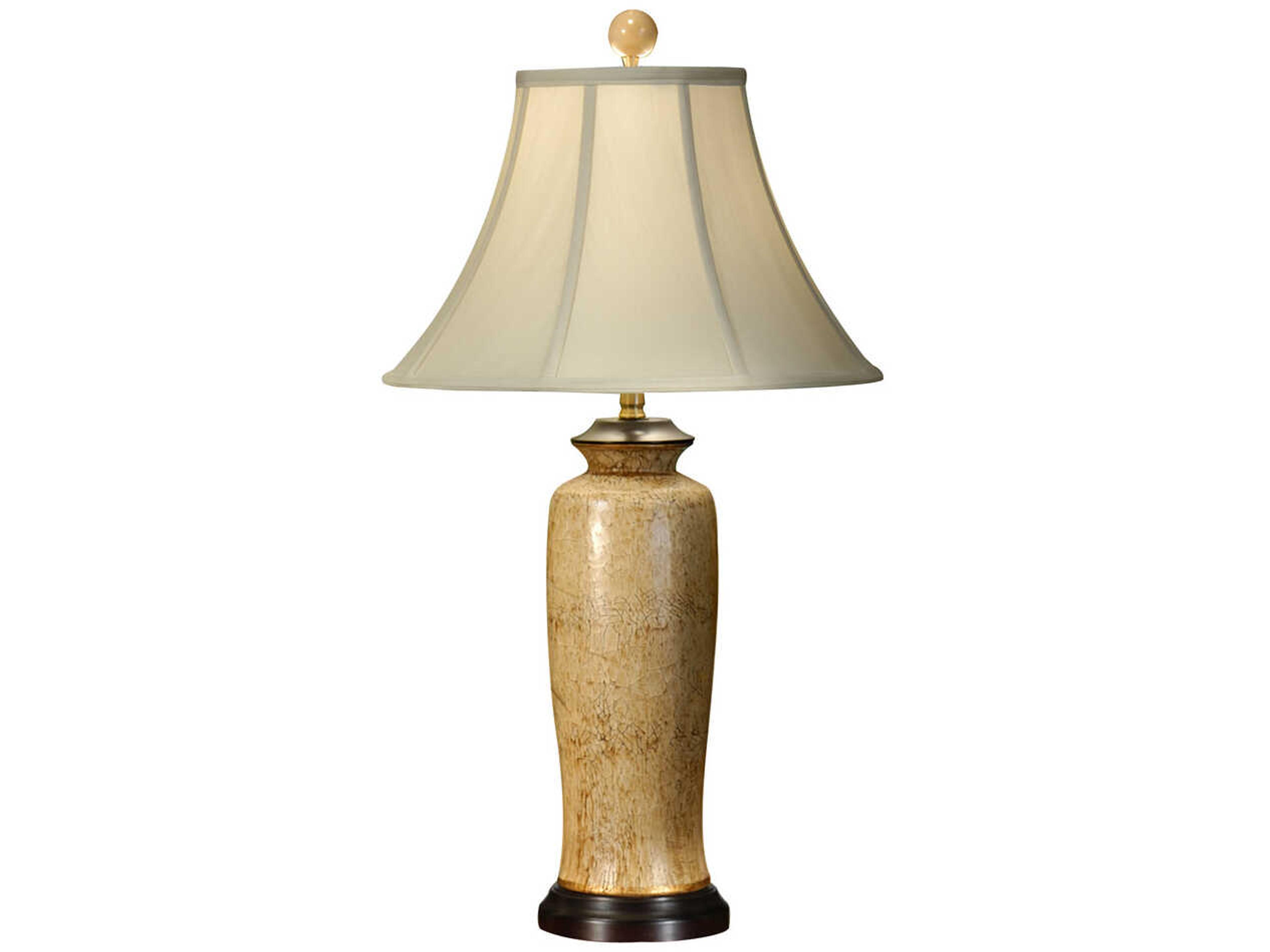 Wildwood Carmel Tan Brown Bone Silk Buffet Lamp