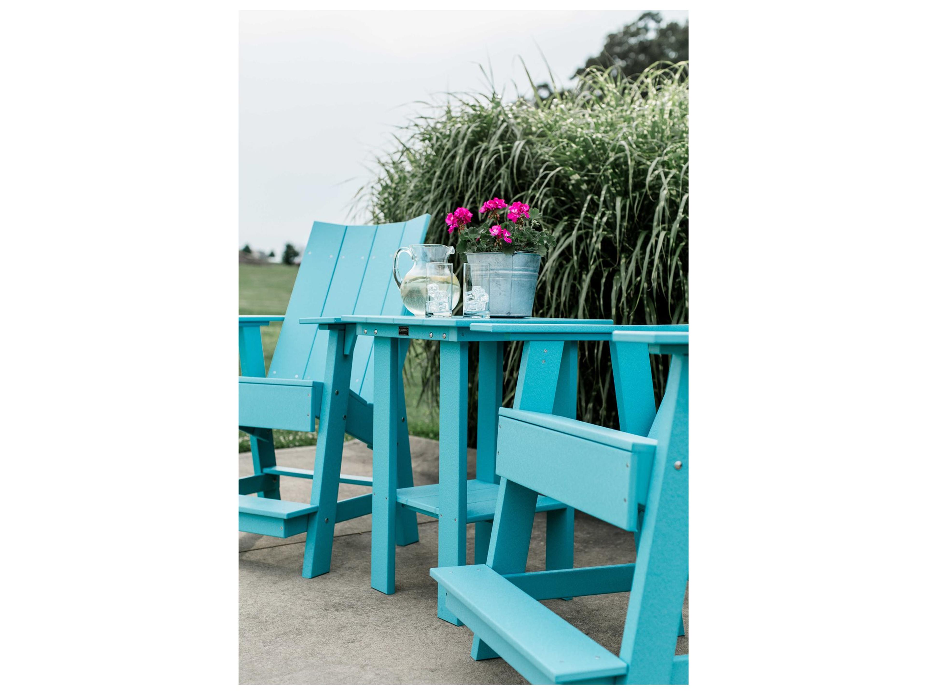 Contemporary Recycled Plastic 3 Piece Patio Lounge Set