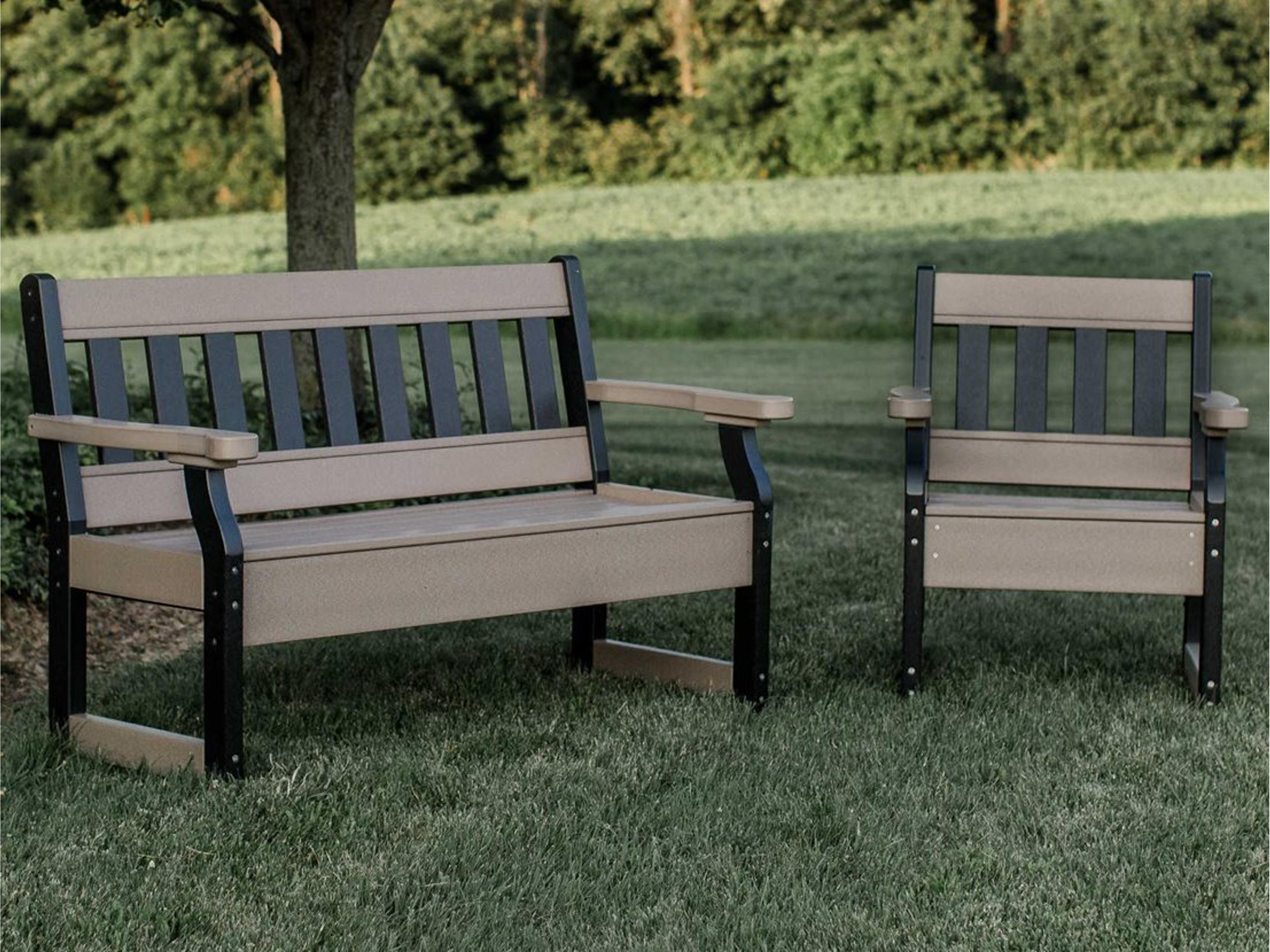 Heritage Recycled Plastic 3 Piece Outdoor Patio Lounge Set