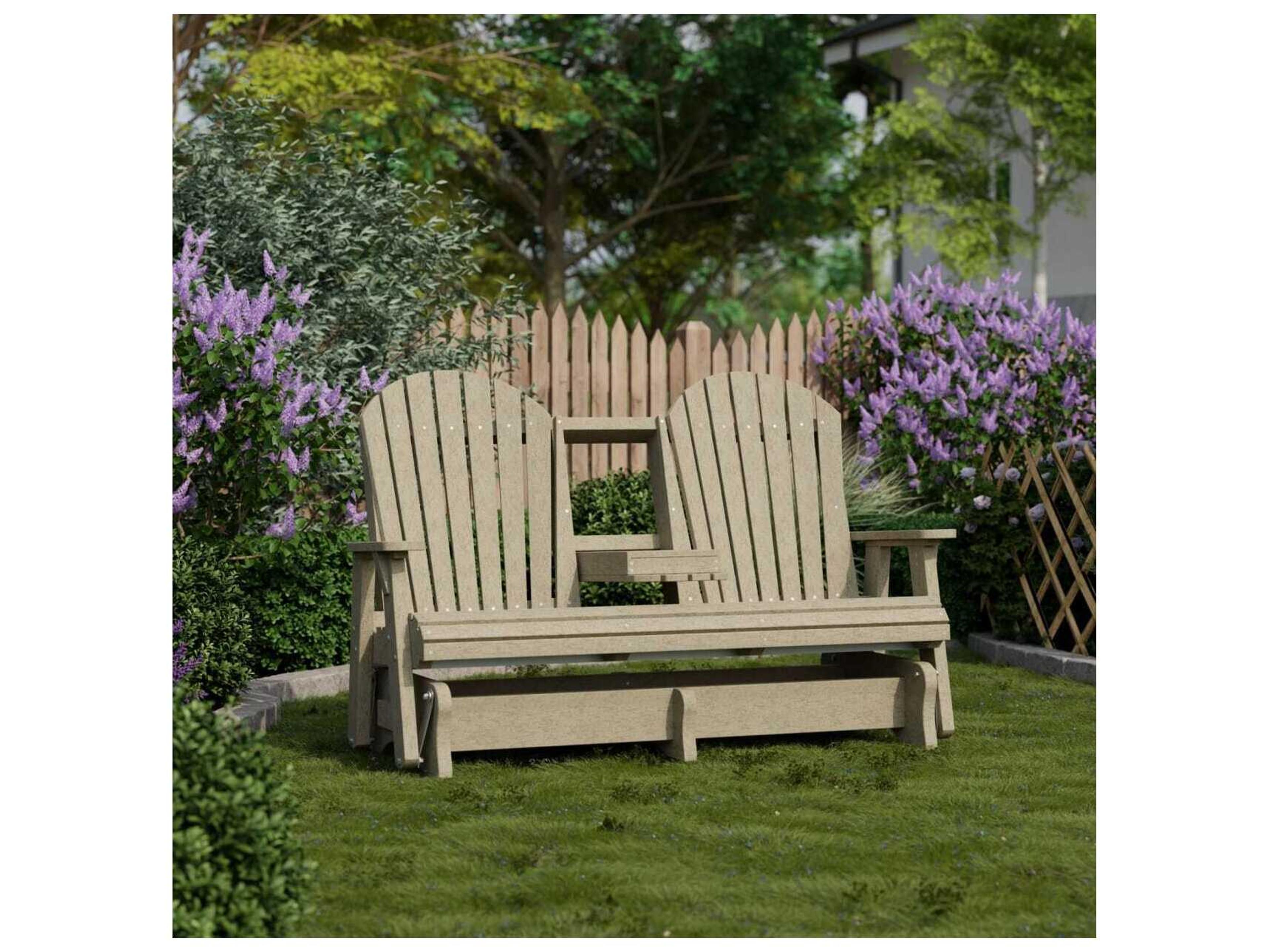 Wildridge Heritage Recycled Plastic 5' Glider with Console