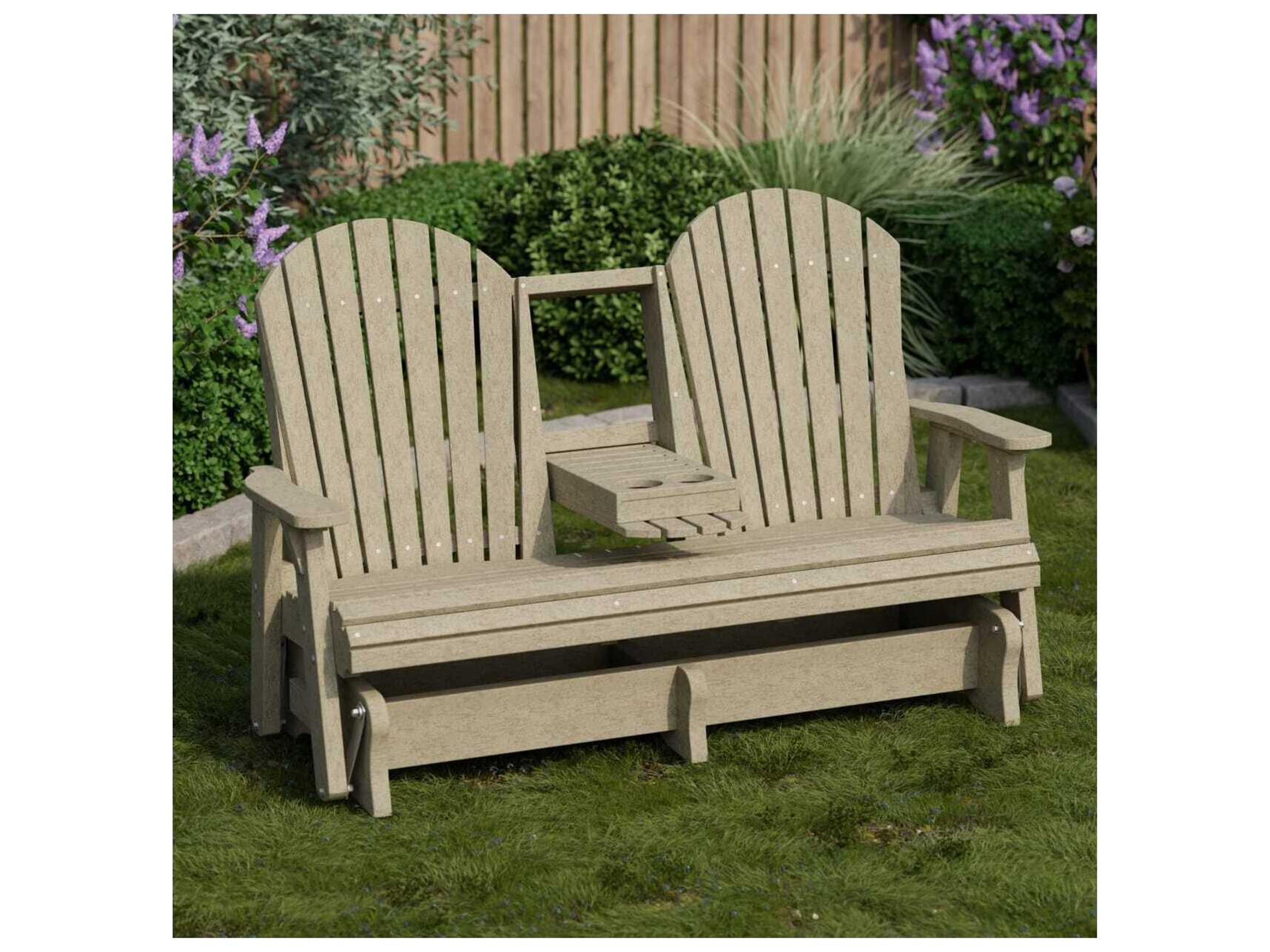 Wildridge Heritage Recycled Plastic 5' Glider with Console