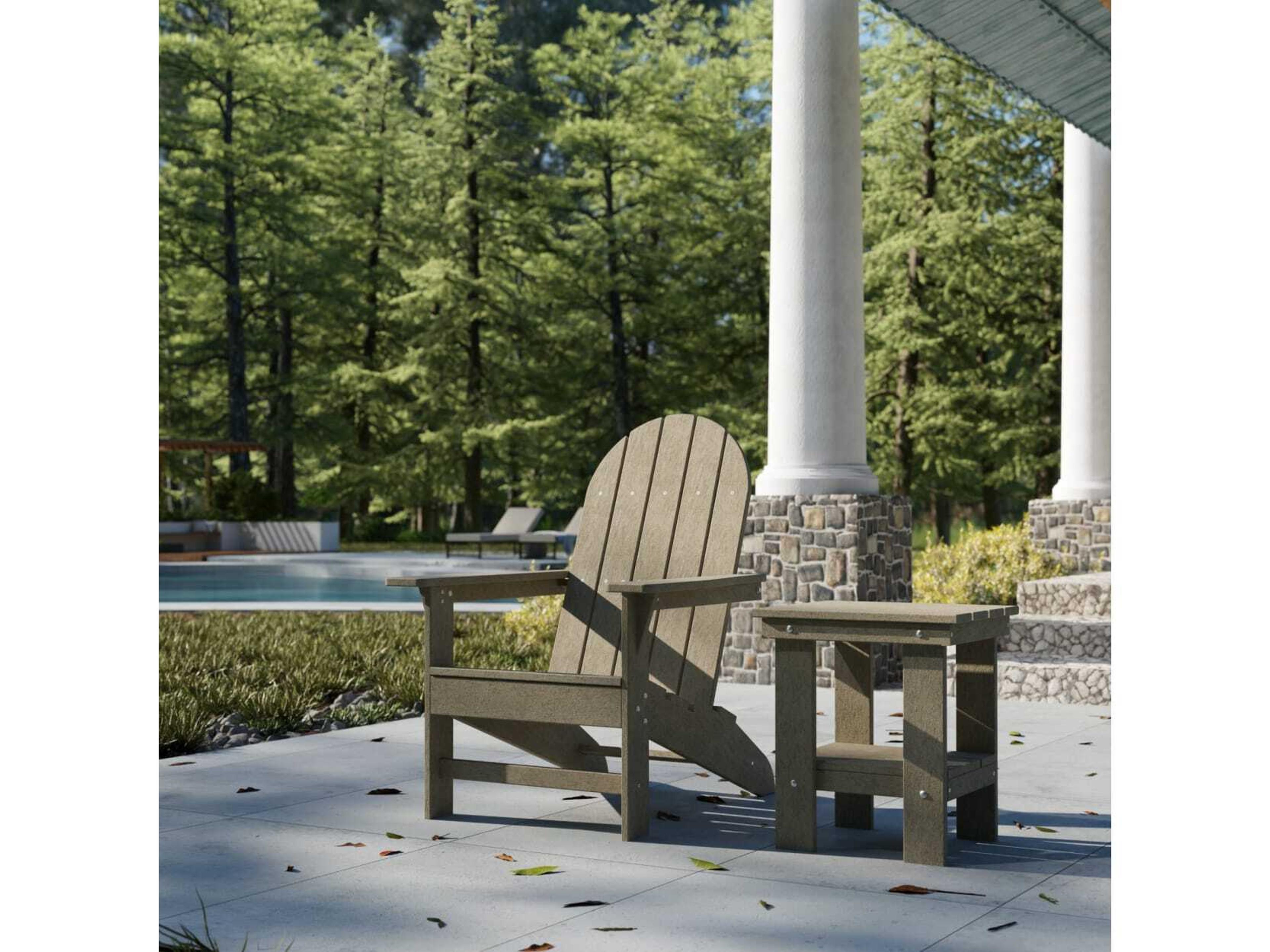 Wildridge Freedom Recycled Plastic Patio Traditional Adirondack Chair
