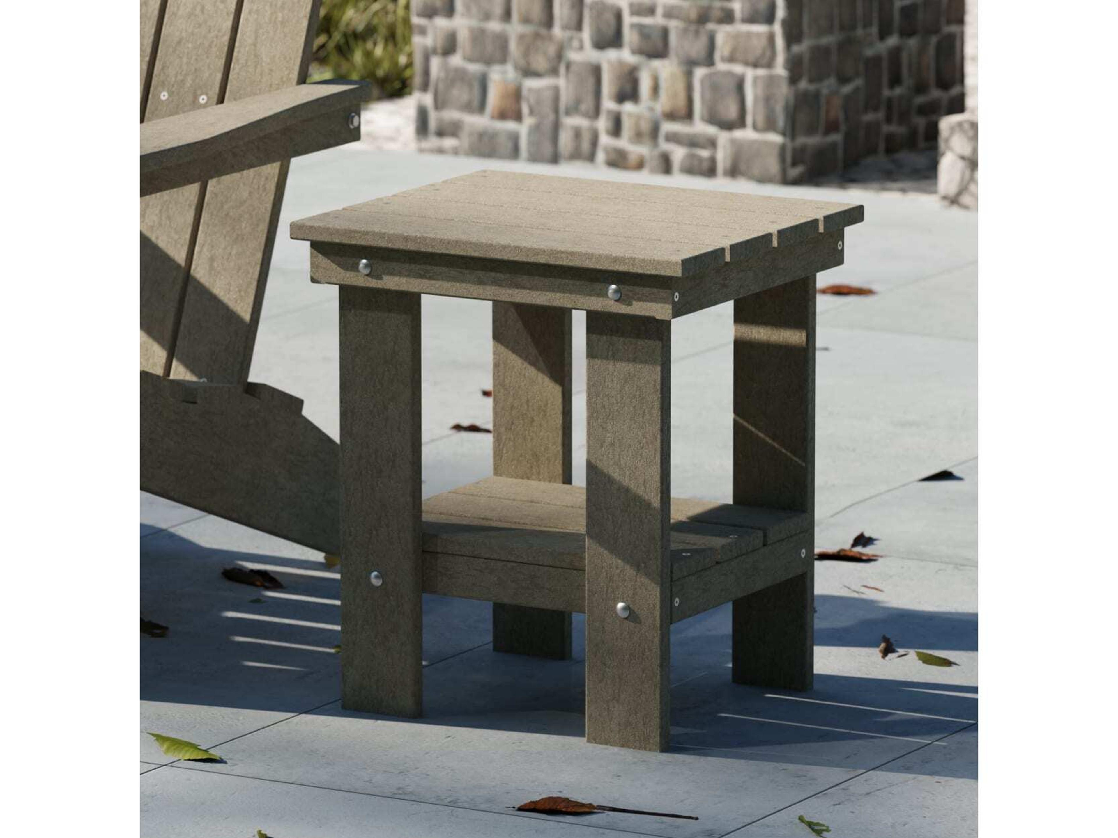 Wildridge Freedom Recycled Plastic Patio 18"W x 16"D Rectangular Side Table