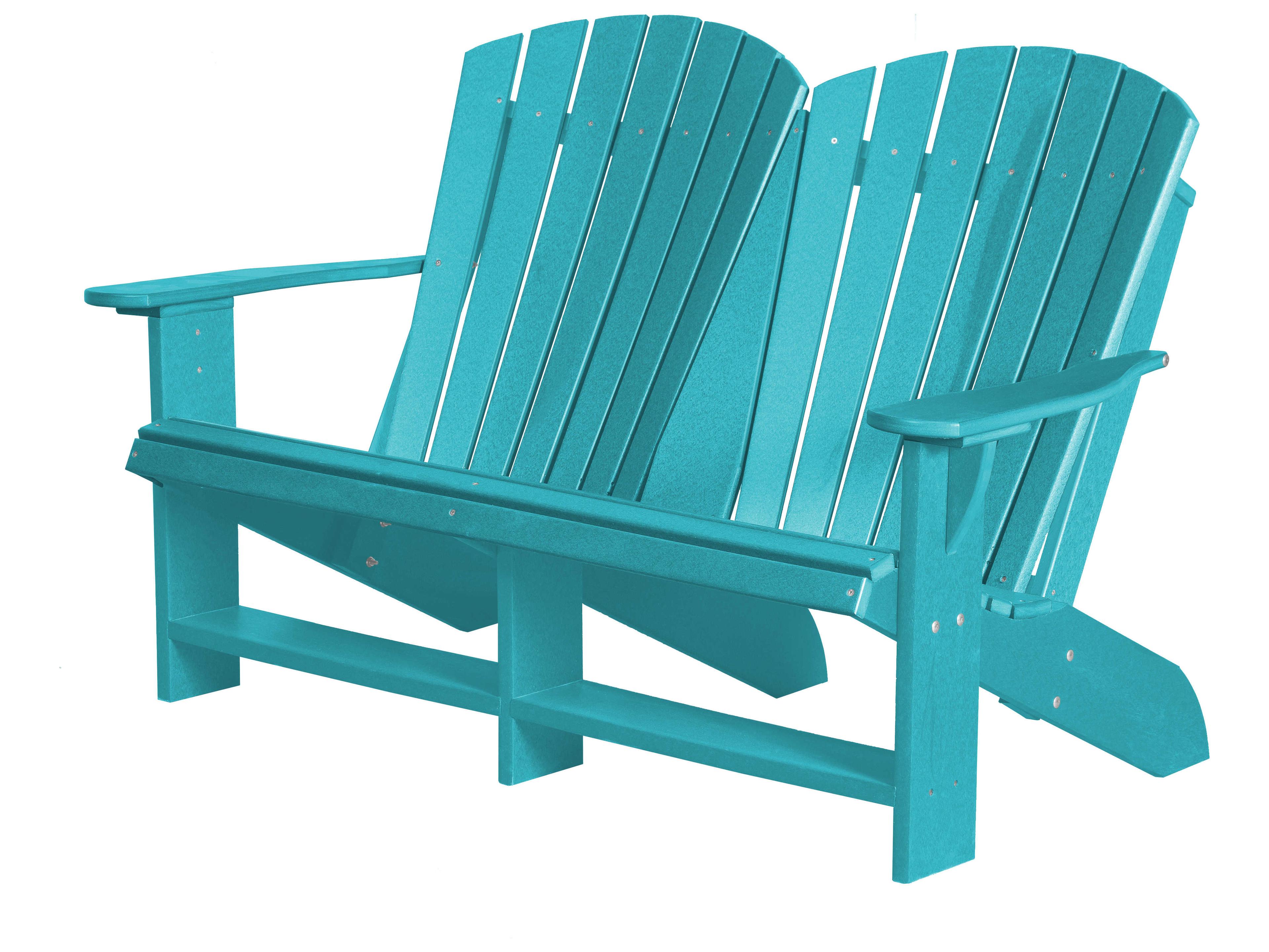 Heritage Recycled Plastic Adirondack Outdoor Patio Loveseat