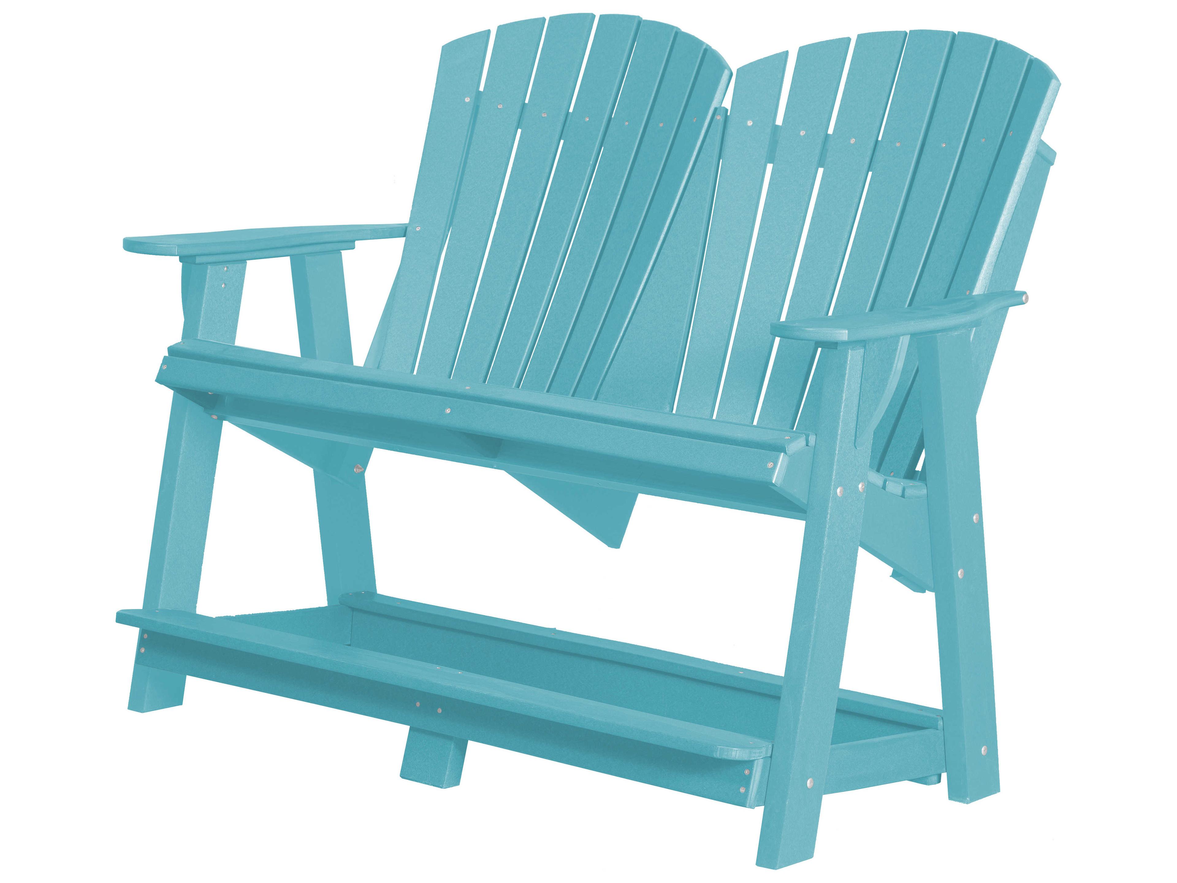 Heritage Recycled Plastic High Adirondack Patio Loveseat