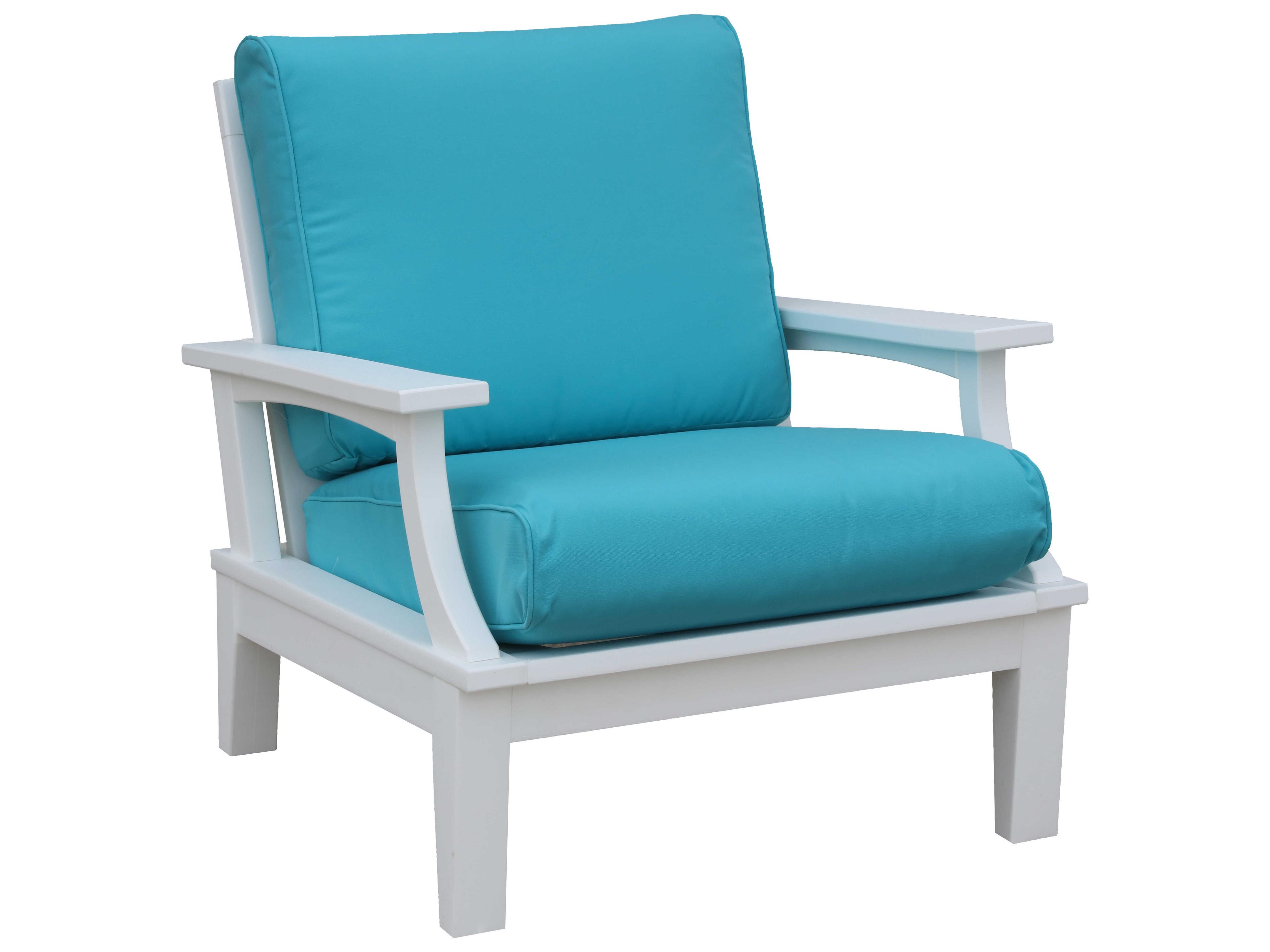 Heritage Recycled Plastic Deep Seating Patio Lounge Chair with Cushion