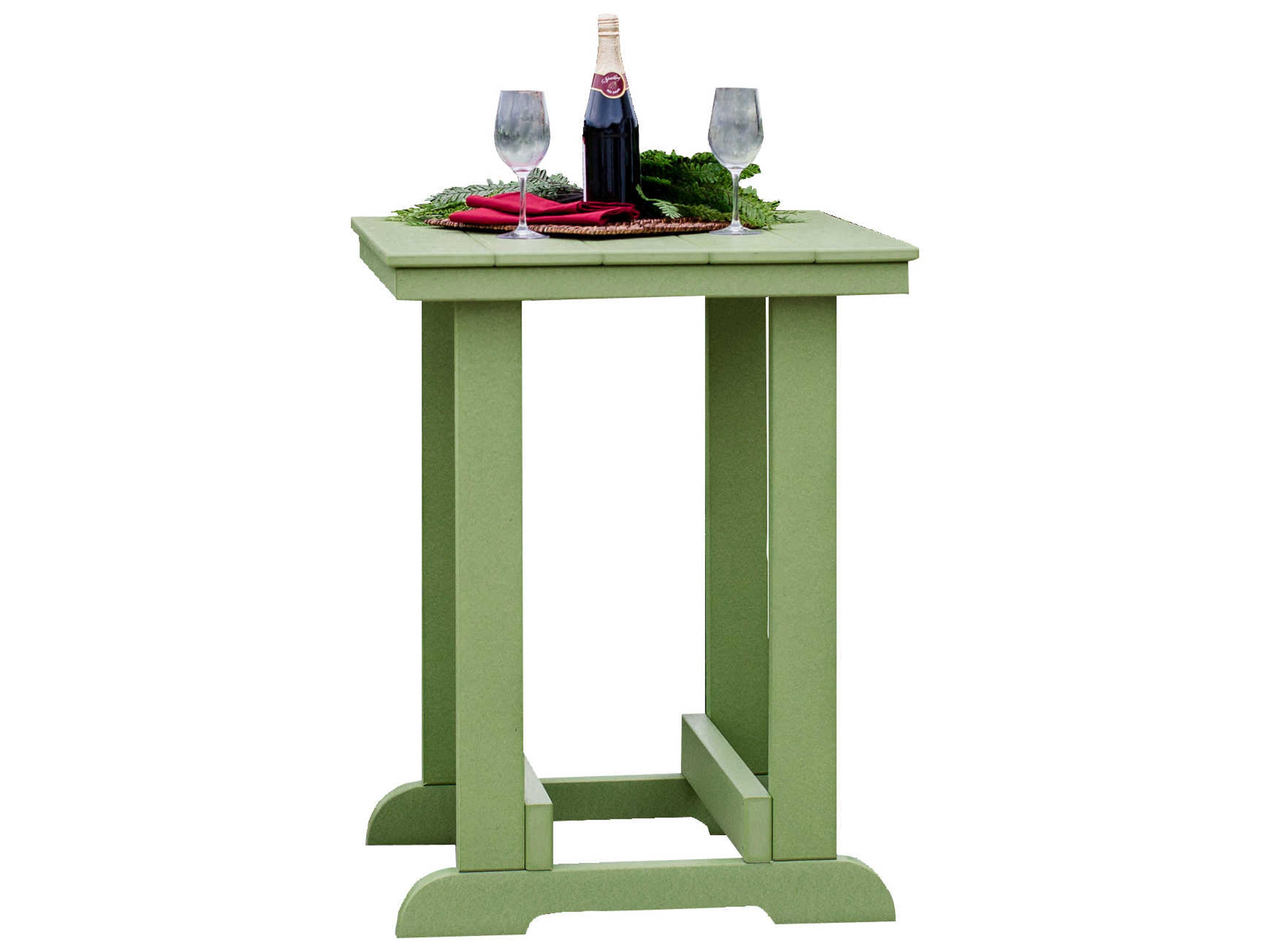 Heritage Recycled Plastic Square Outdoor Counter Table