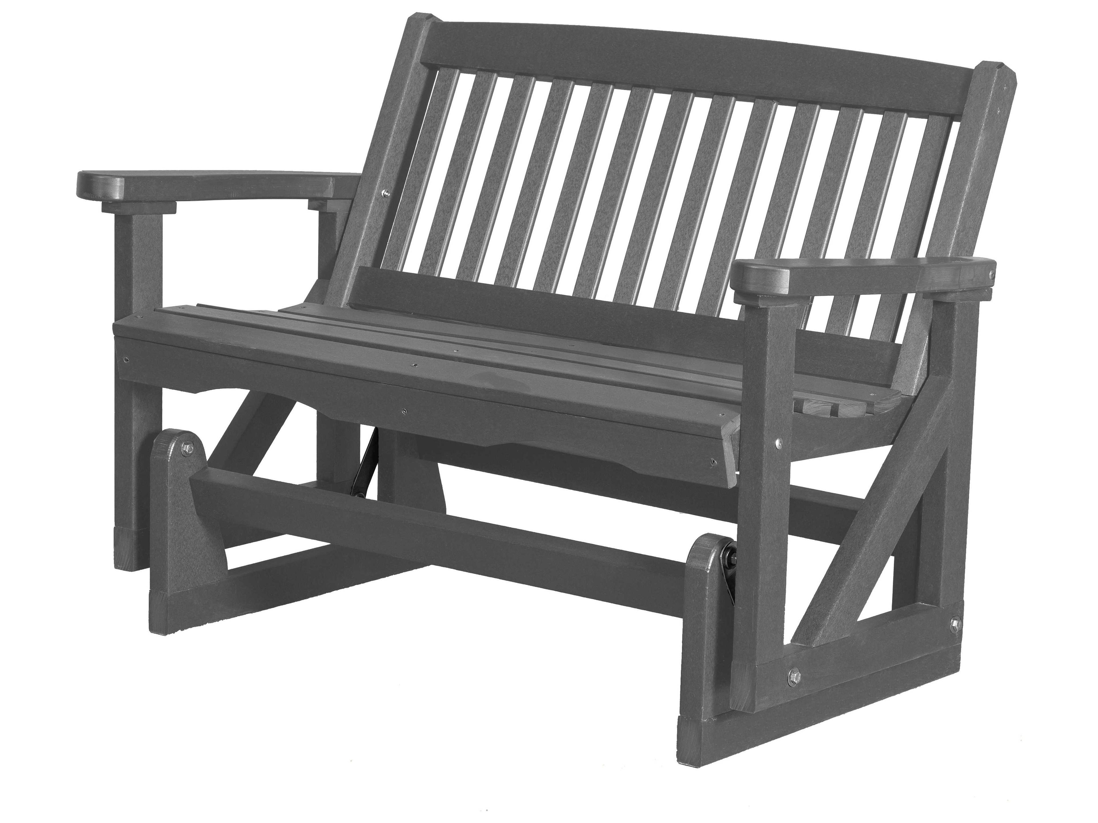 Classic Recycled Plastic Mission Glider Outdoor Patio Loveseat