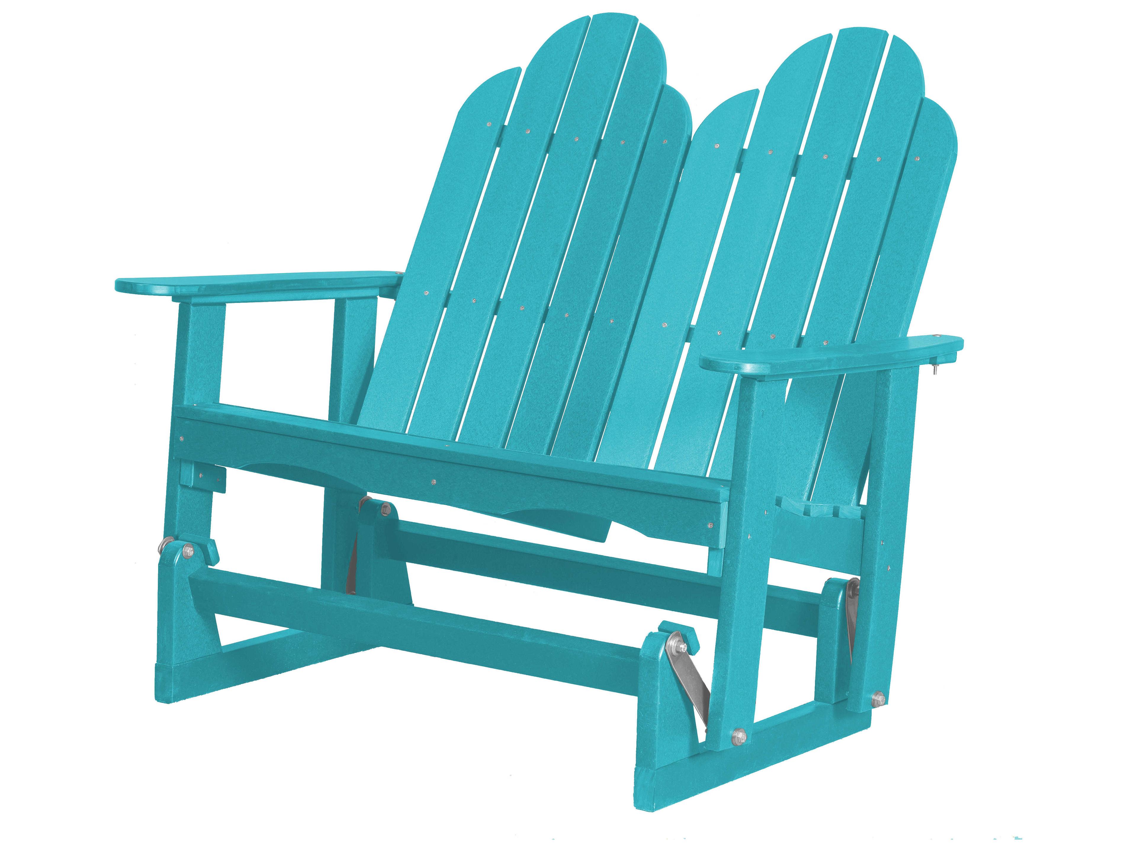 Classic Recycled Plastic Adirondack Glider Patio Loveseat