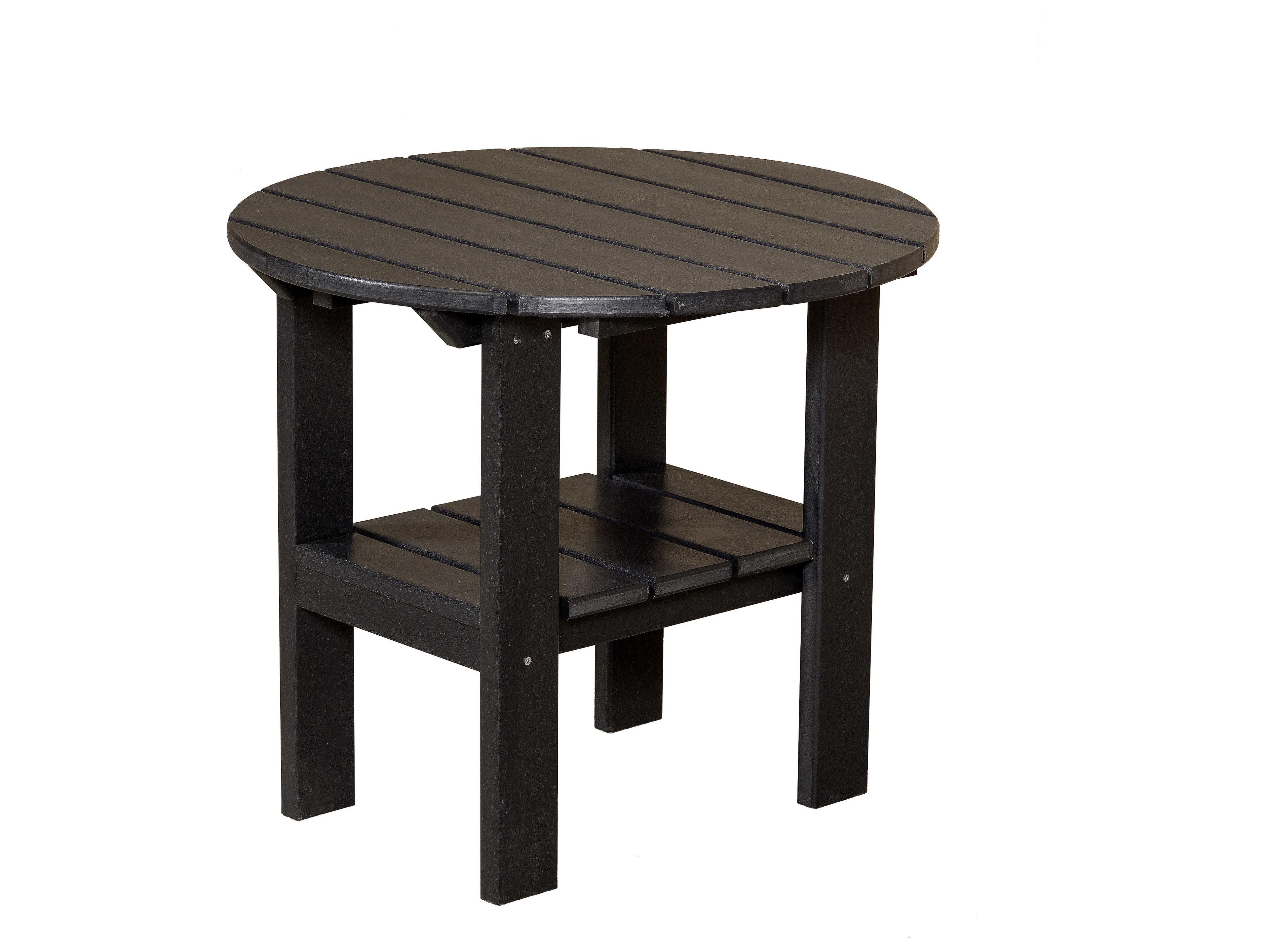 Wildridge Classic Recycled Plastic Round Outdoor Patio End Table