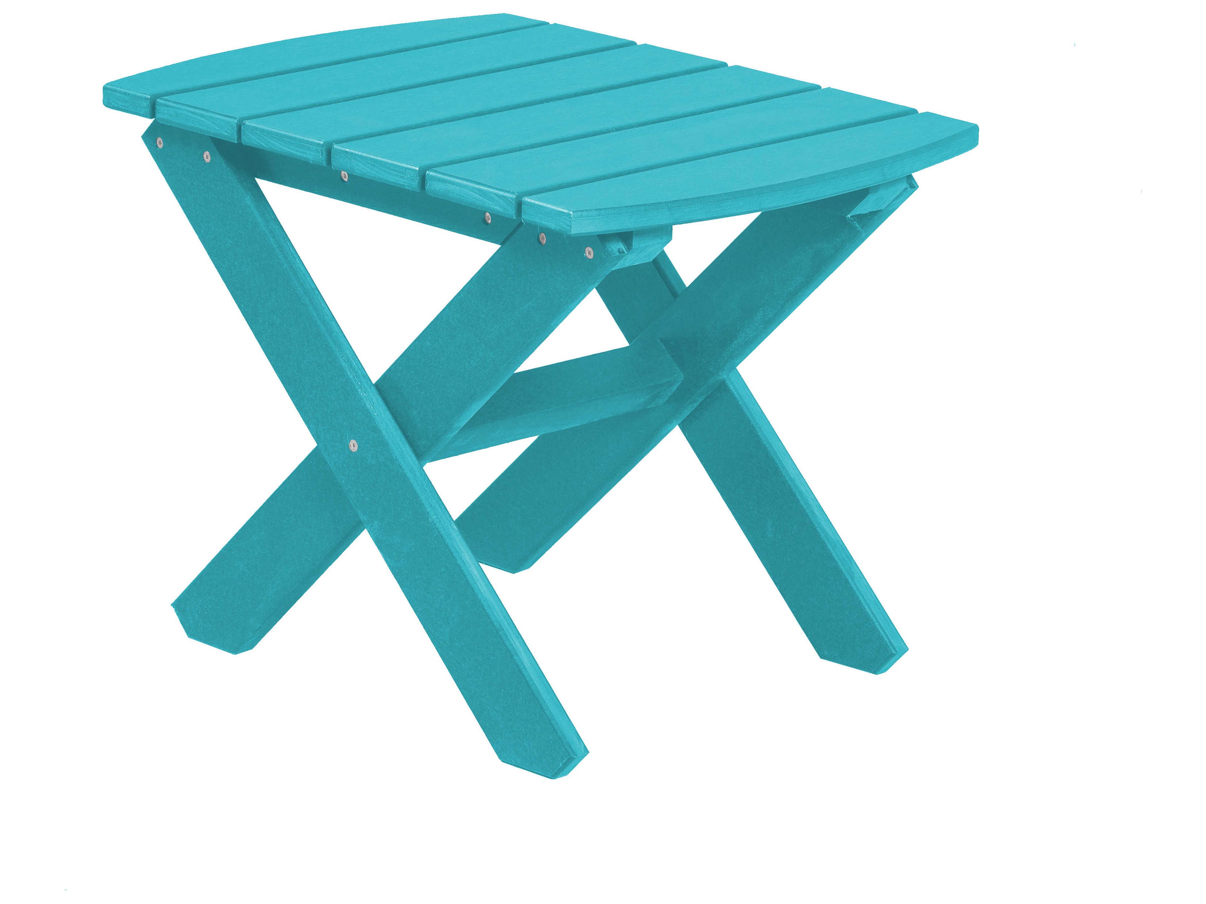 Classic Recycled Plastic Rectangular Patio End Table