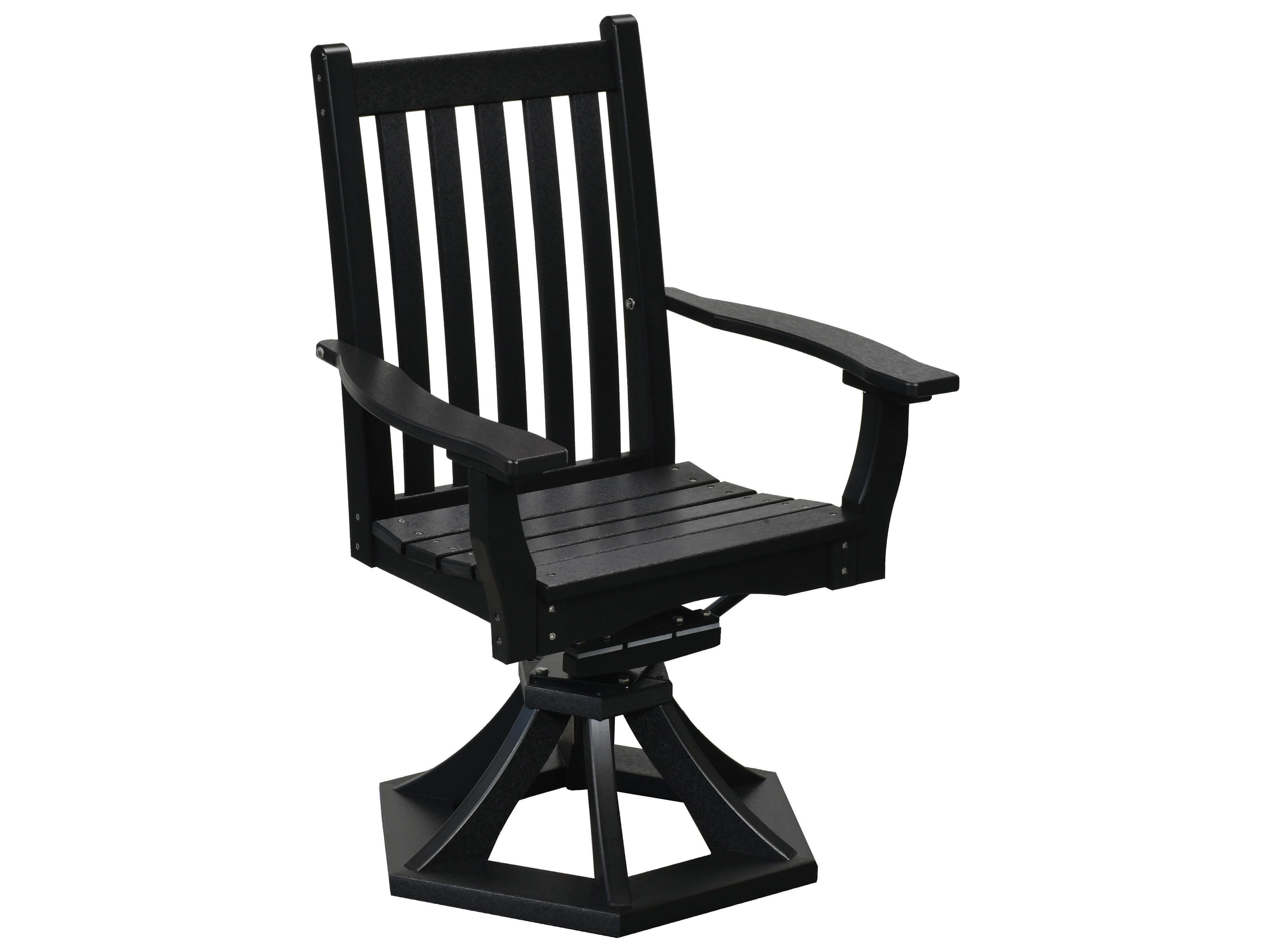 Classic Recycled Plastic Swivel Rocker Outdoor Dining Arm Chair