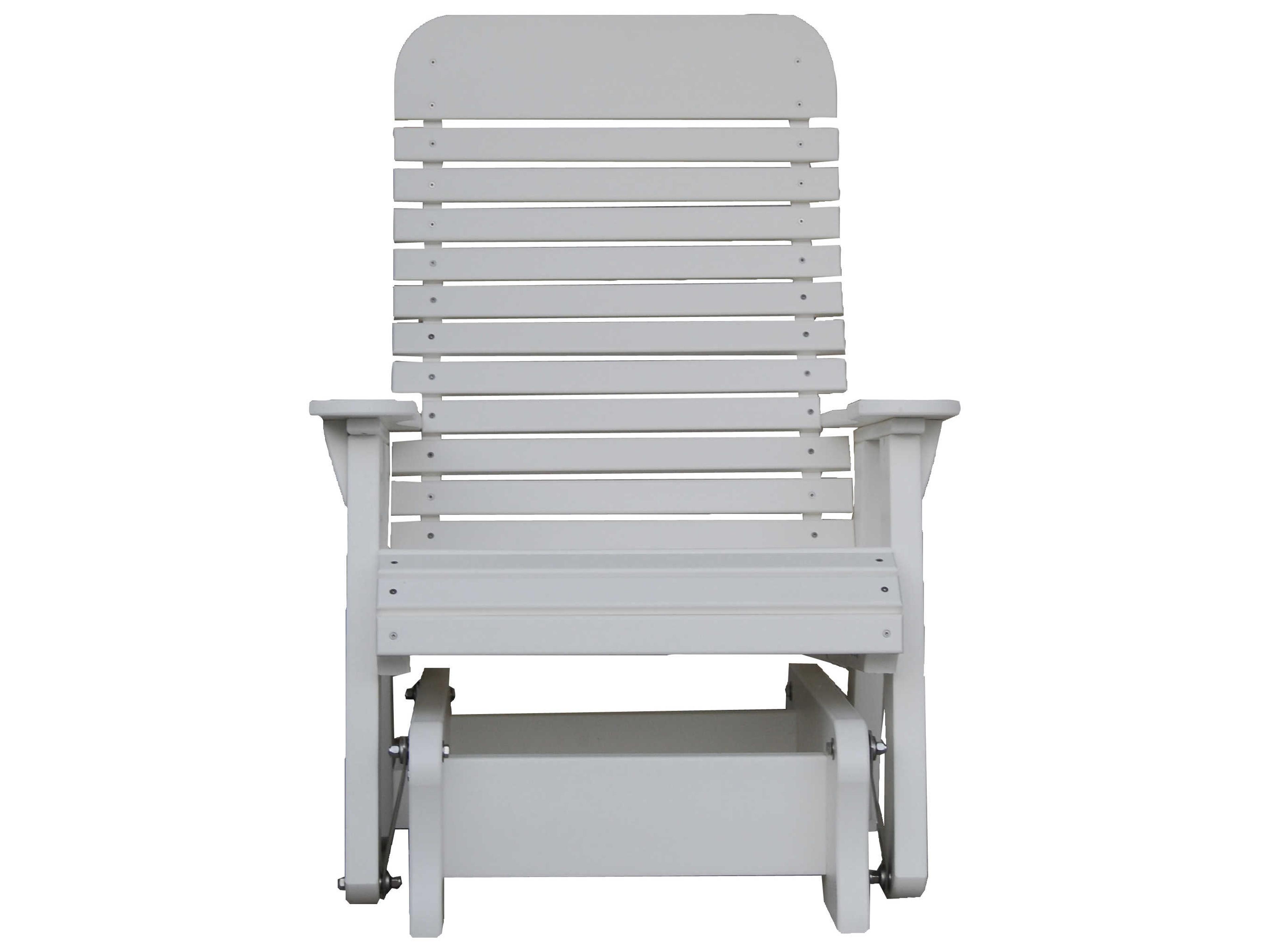 Wildridge Signature Recycled Plastic Highback Single Glider Patio Lounge Chair