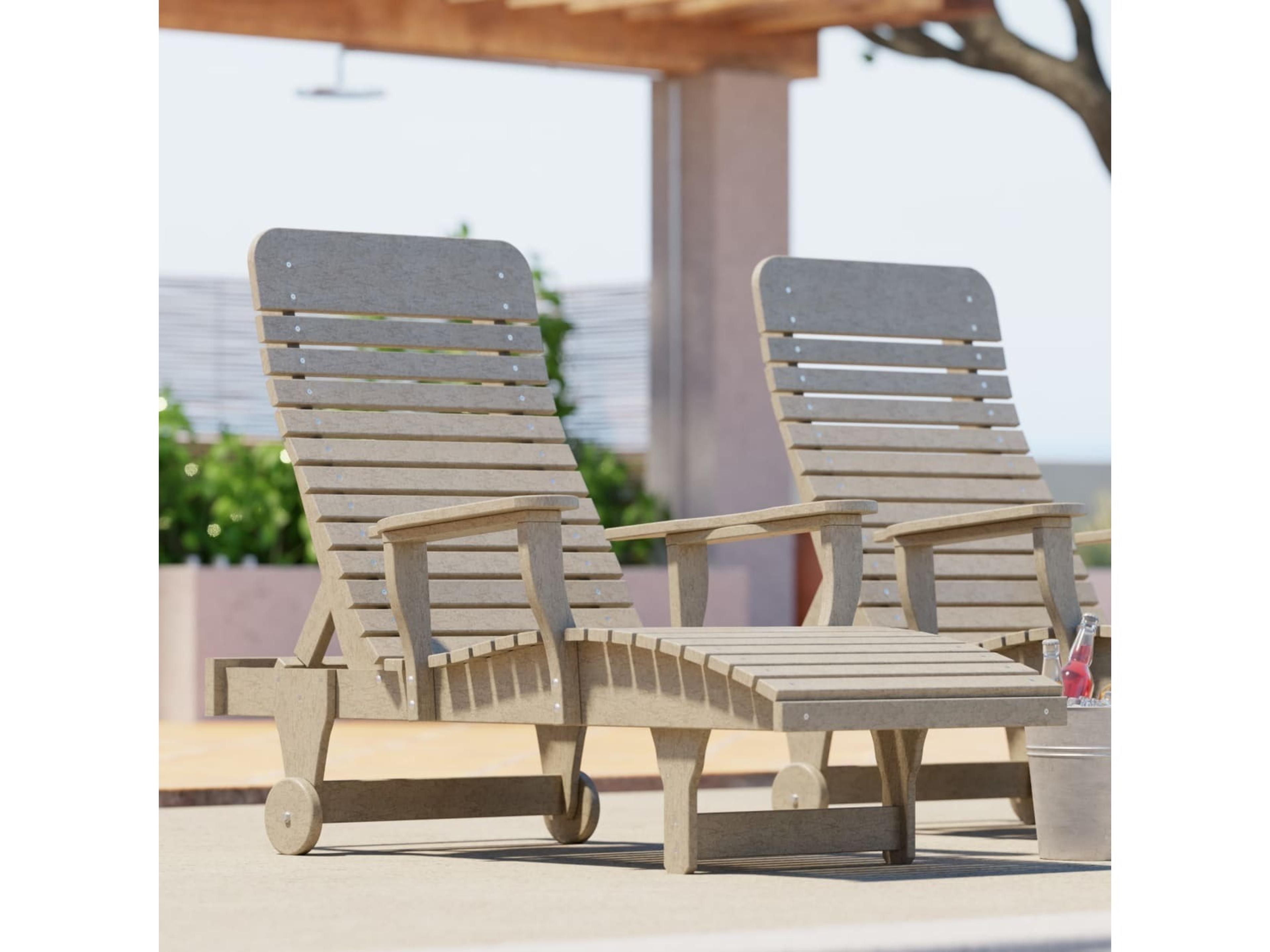 Wildridge Signature Recycled Plastic Patio Chaise Lounge