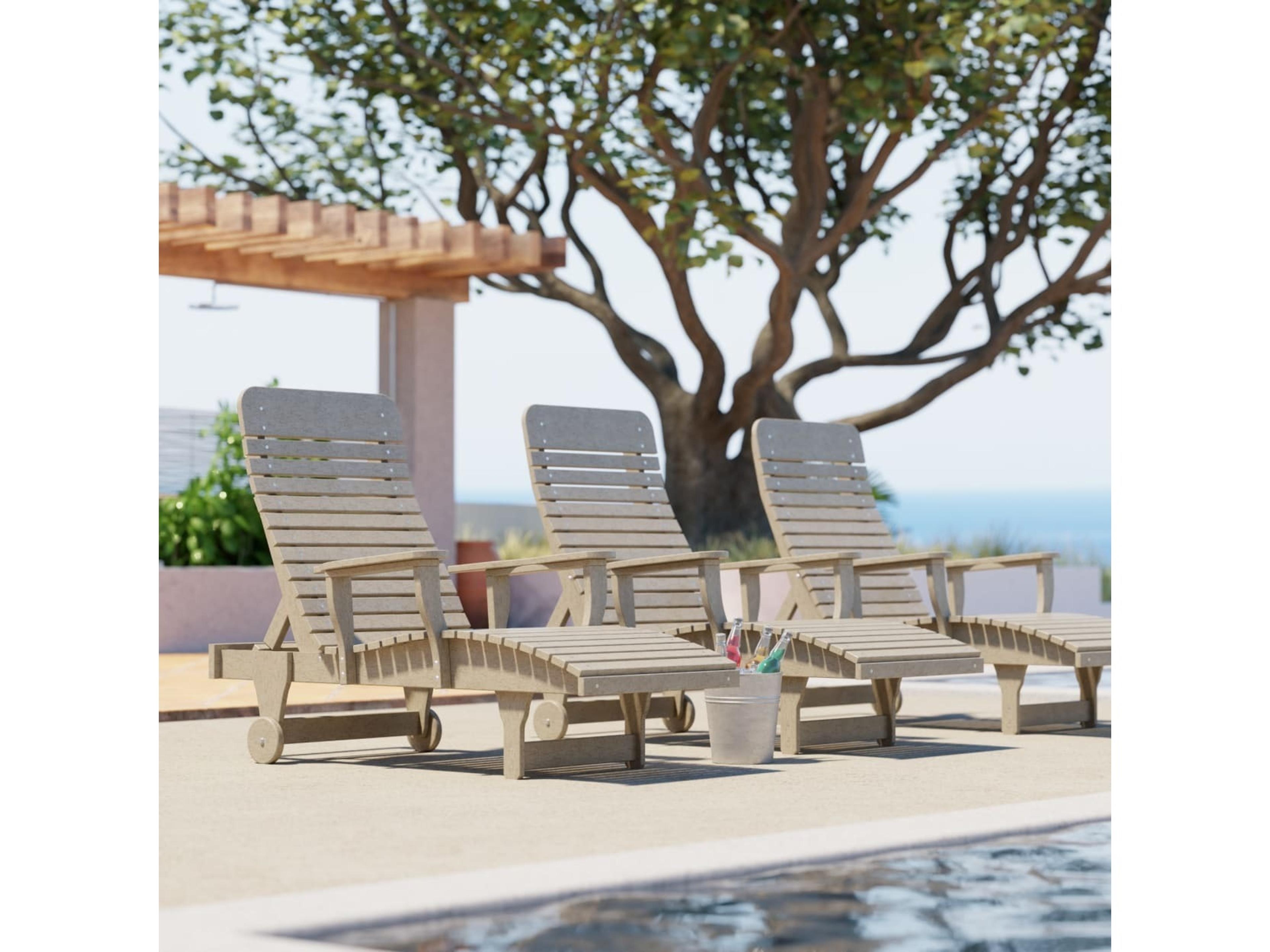 Wildridge Signature Recycled Plastic Patio Chaise Lounge