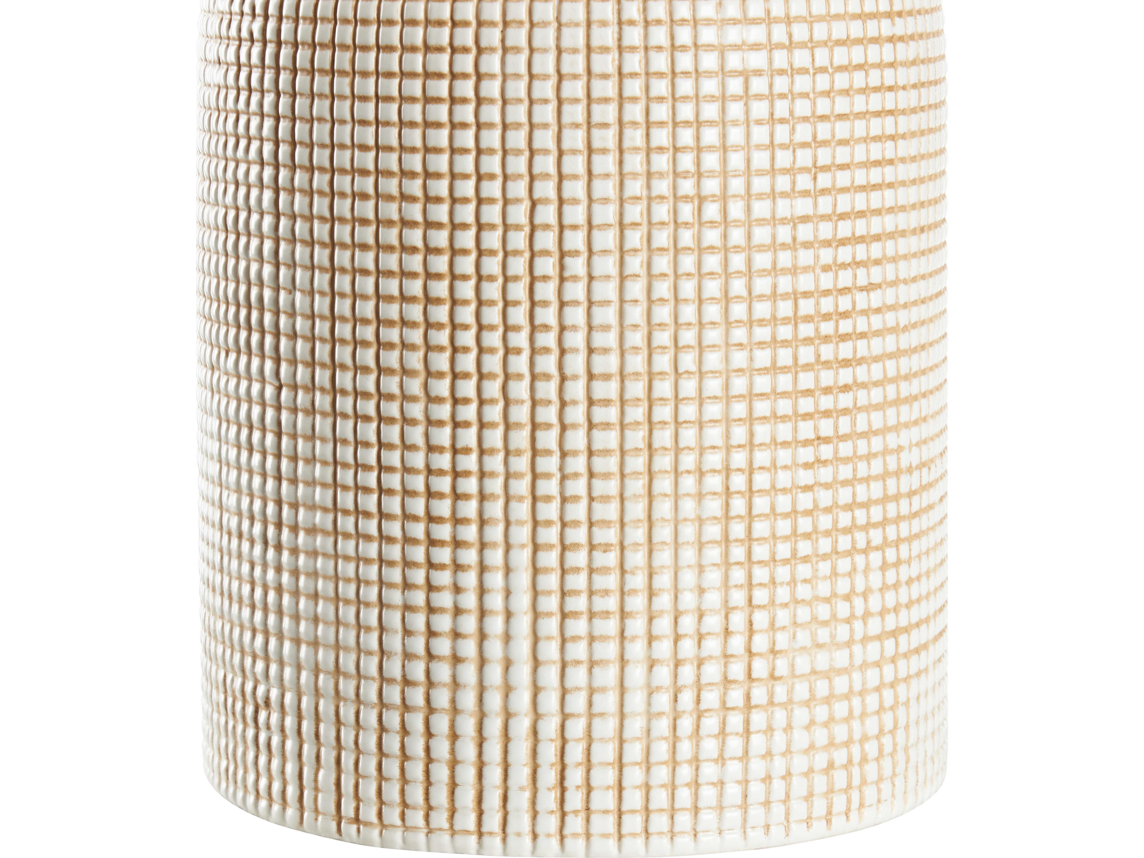 Wildwood White cream Linen Table Lamp