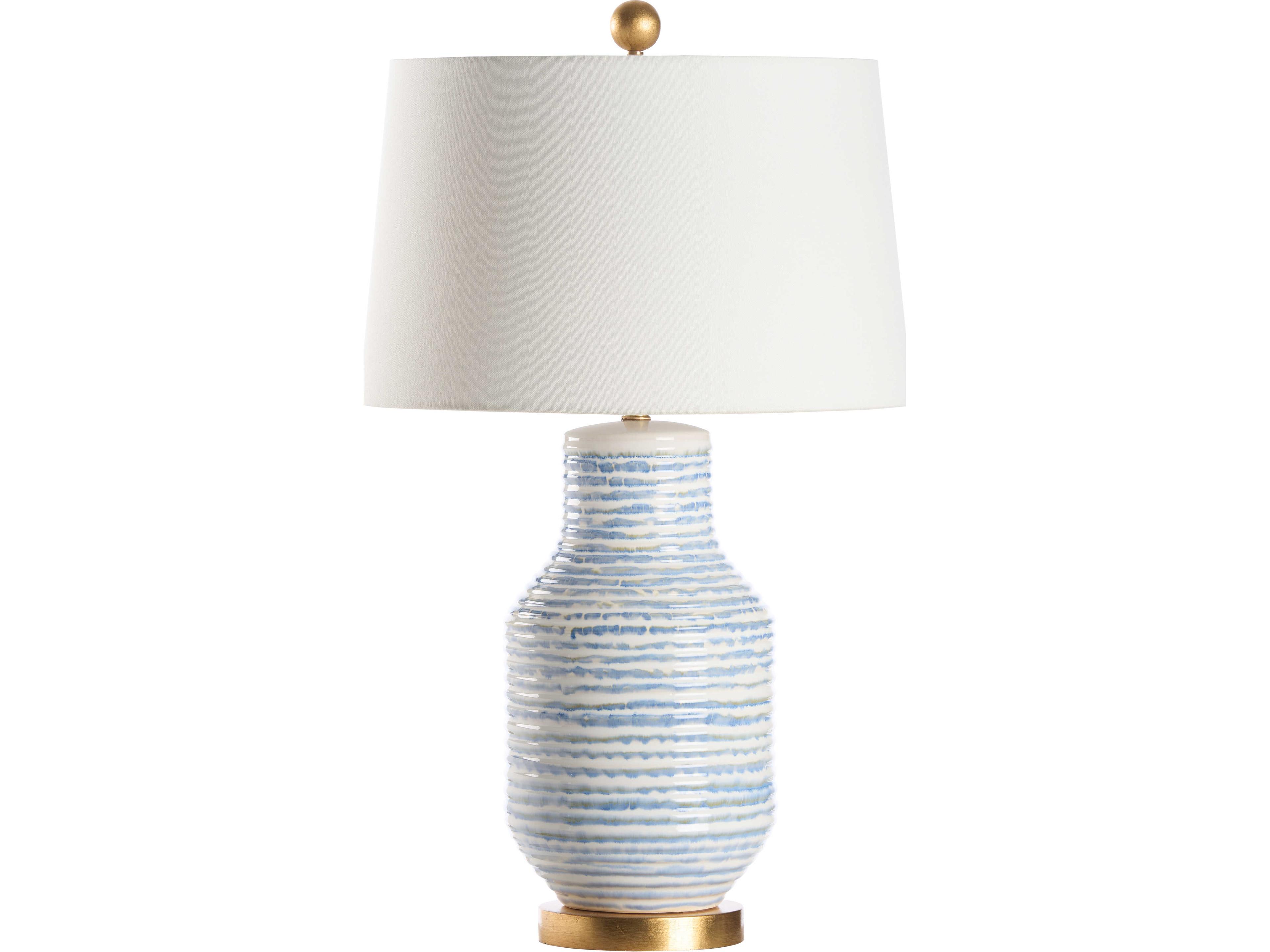 Wildwood Blue Linen Table Lamp