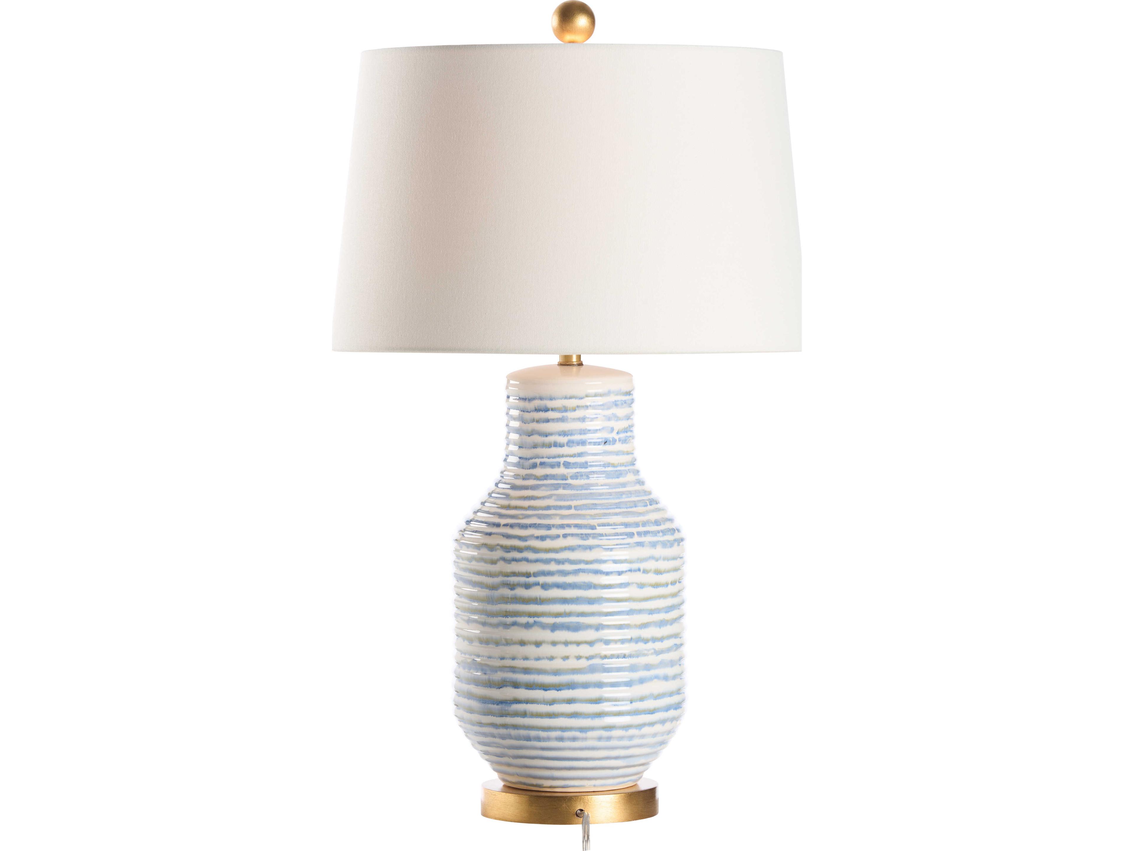 Wildwood Blue Linen Table Lamp