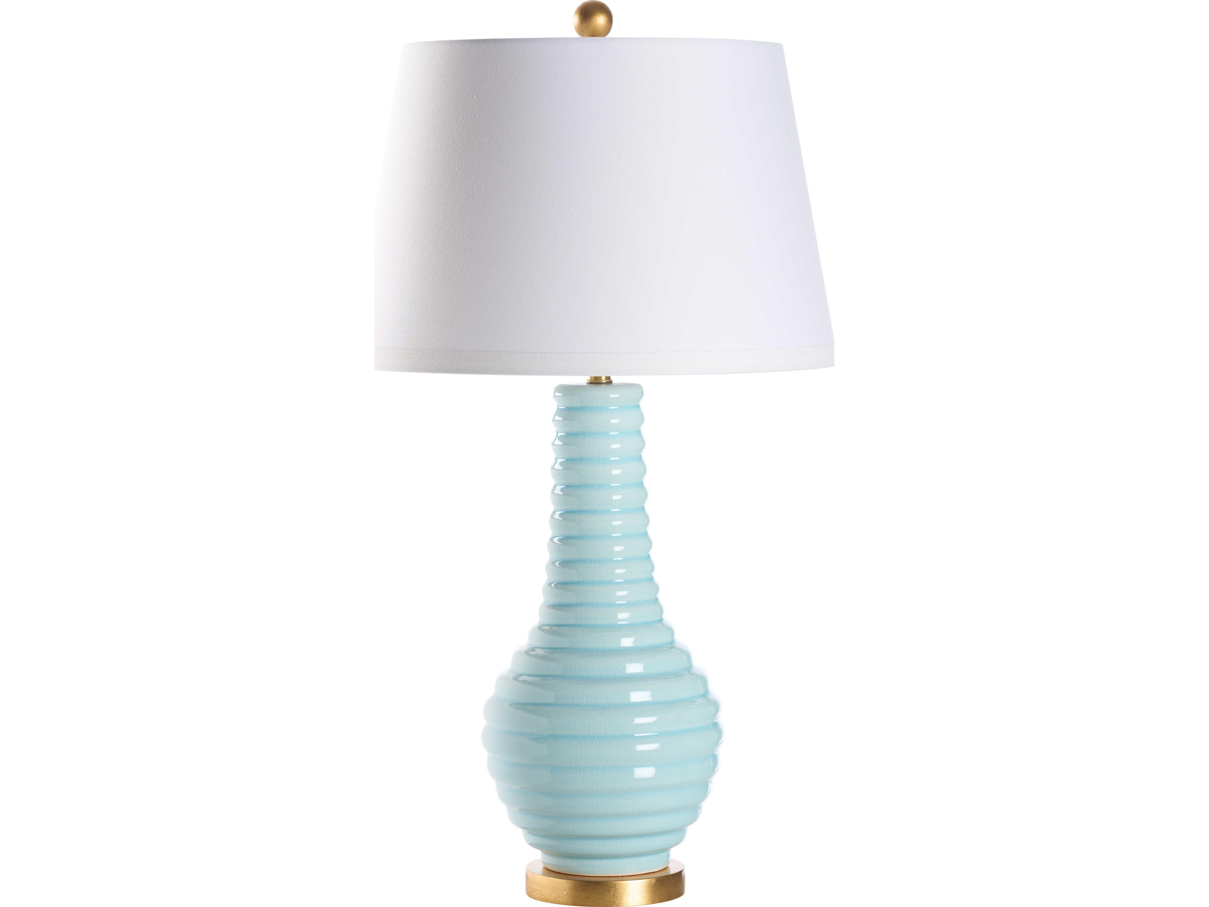 Wildwood Blue Linen Table Lamp