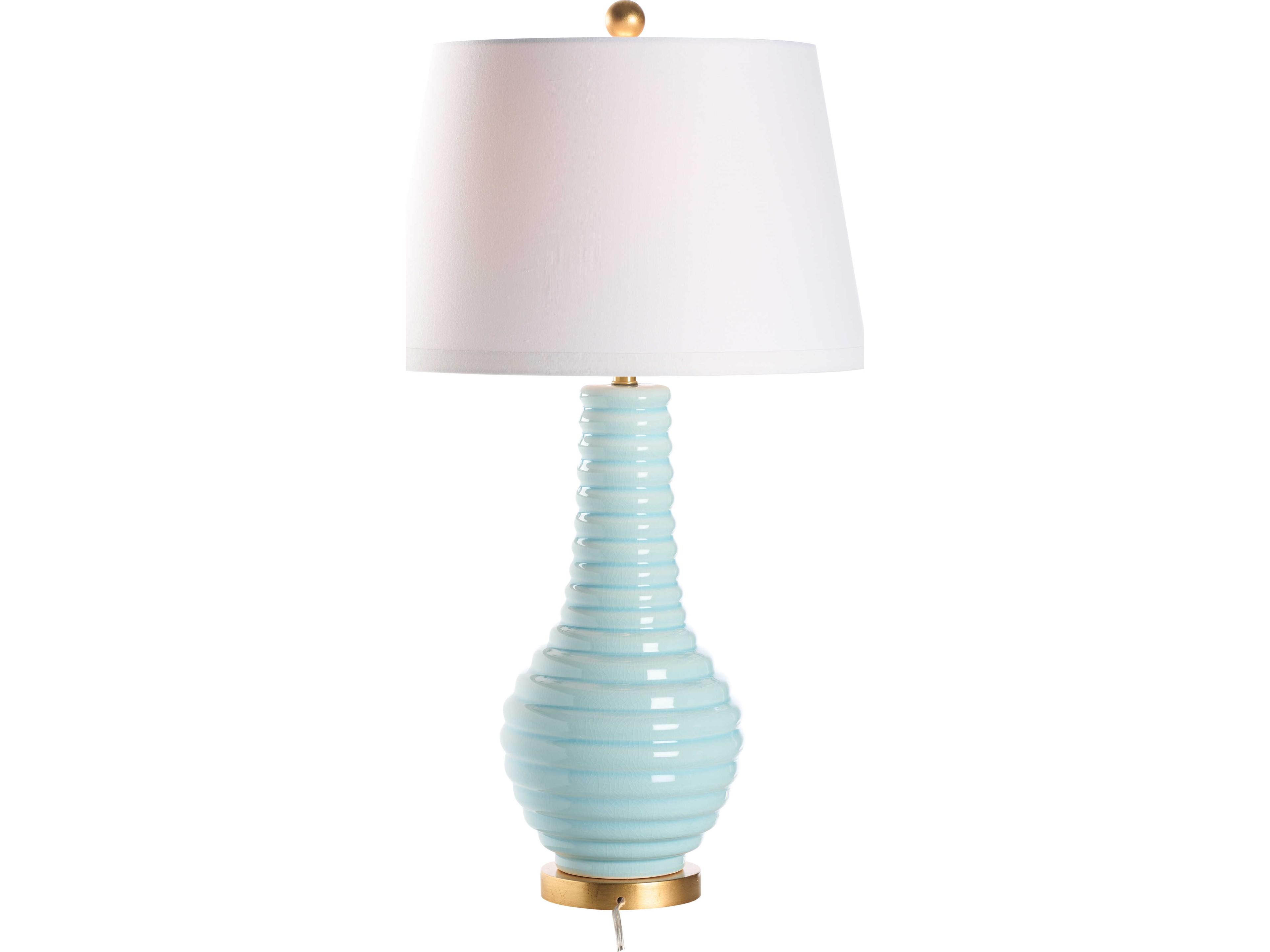 Wildwood Blue Linen Table Lamp