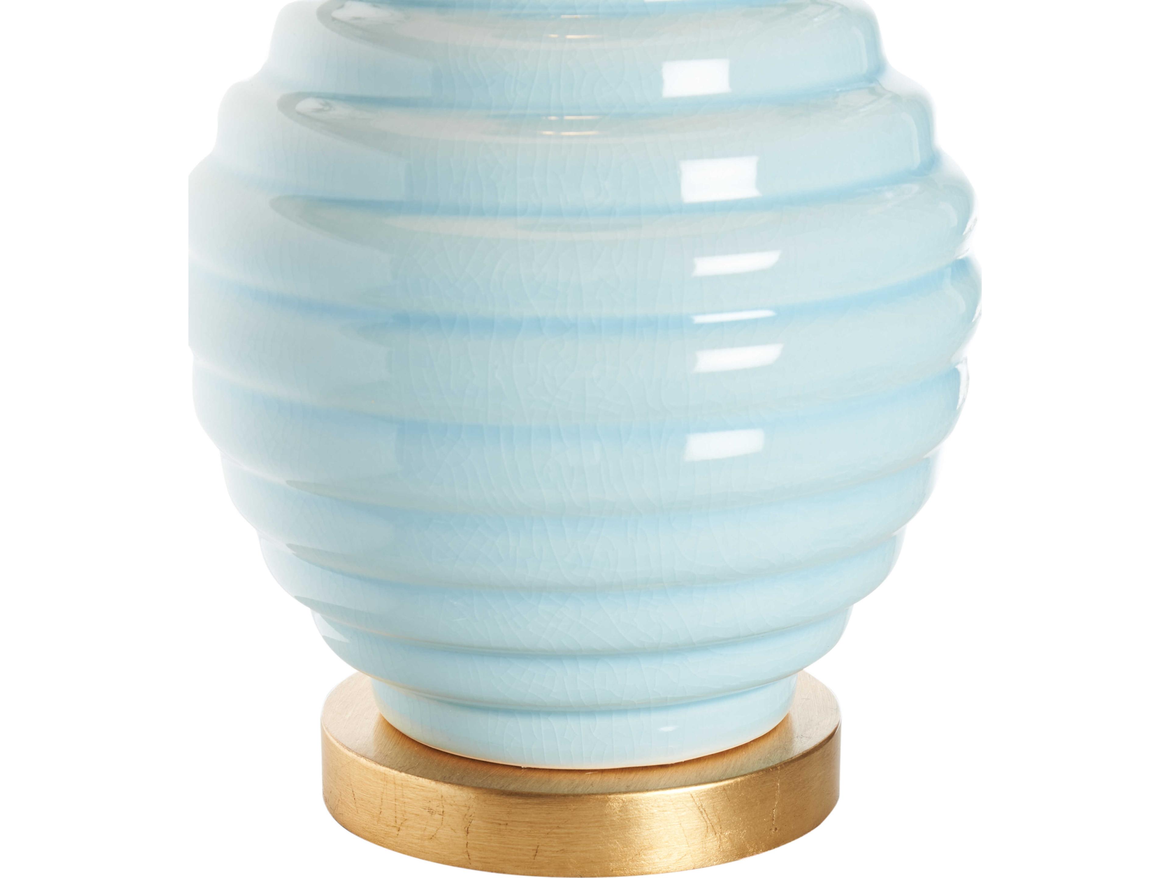 Wildwood Blue Linen Table Lamp