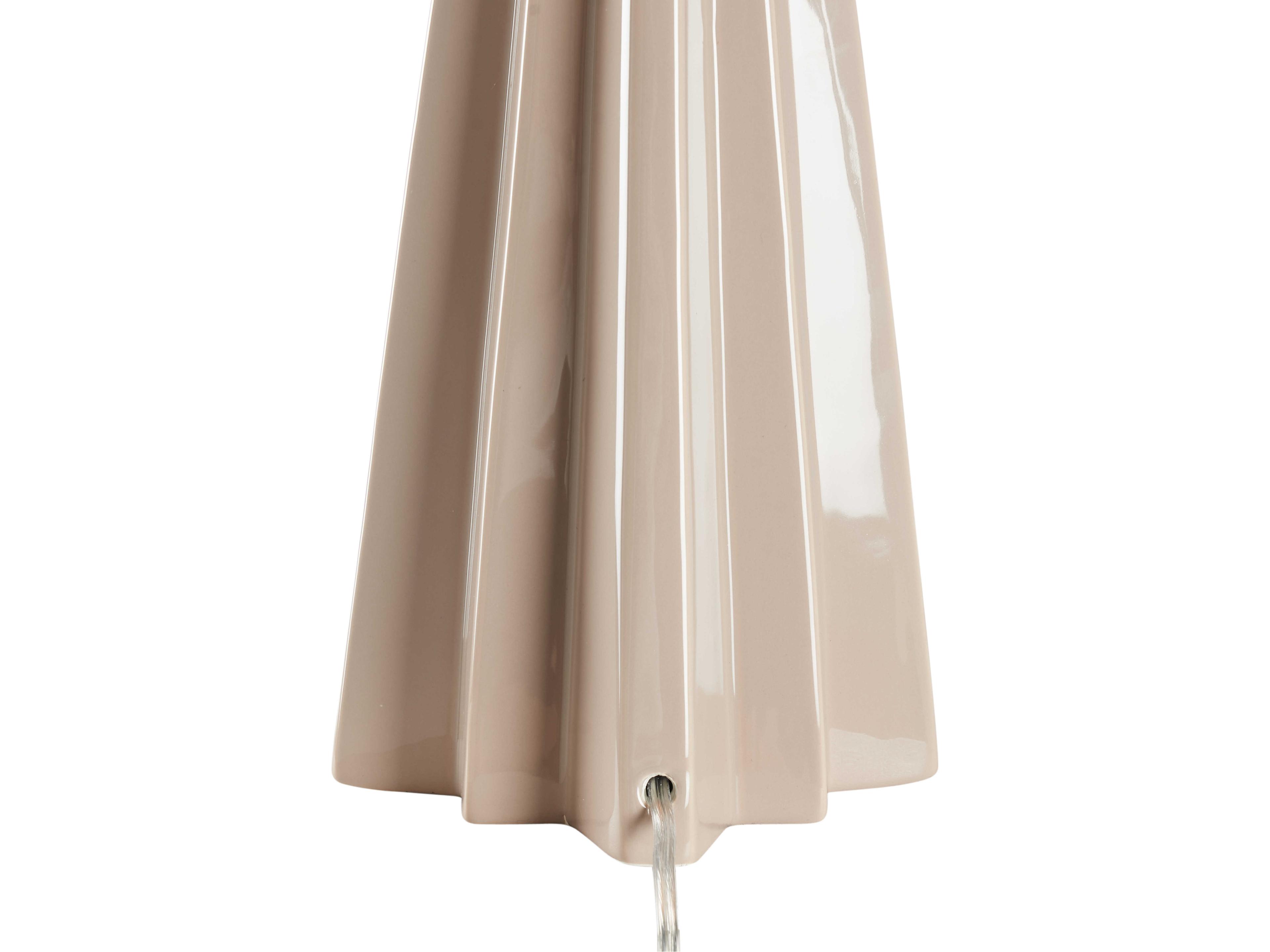 Wildwood Tan Linen Brass Table Lamp