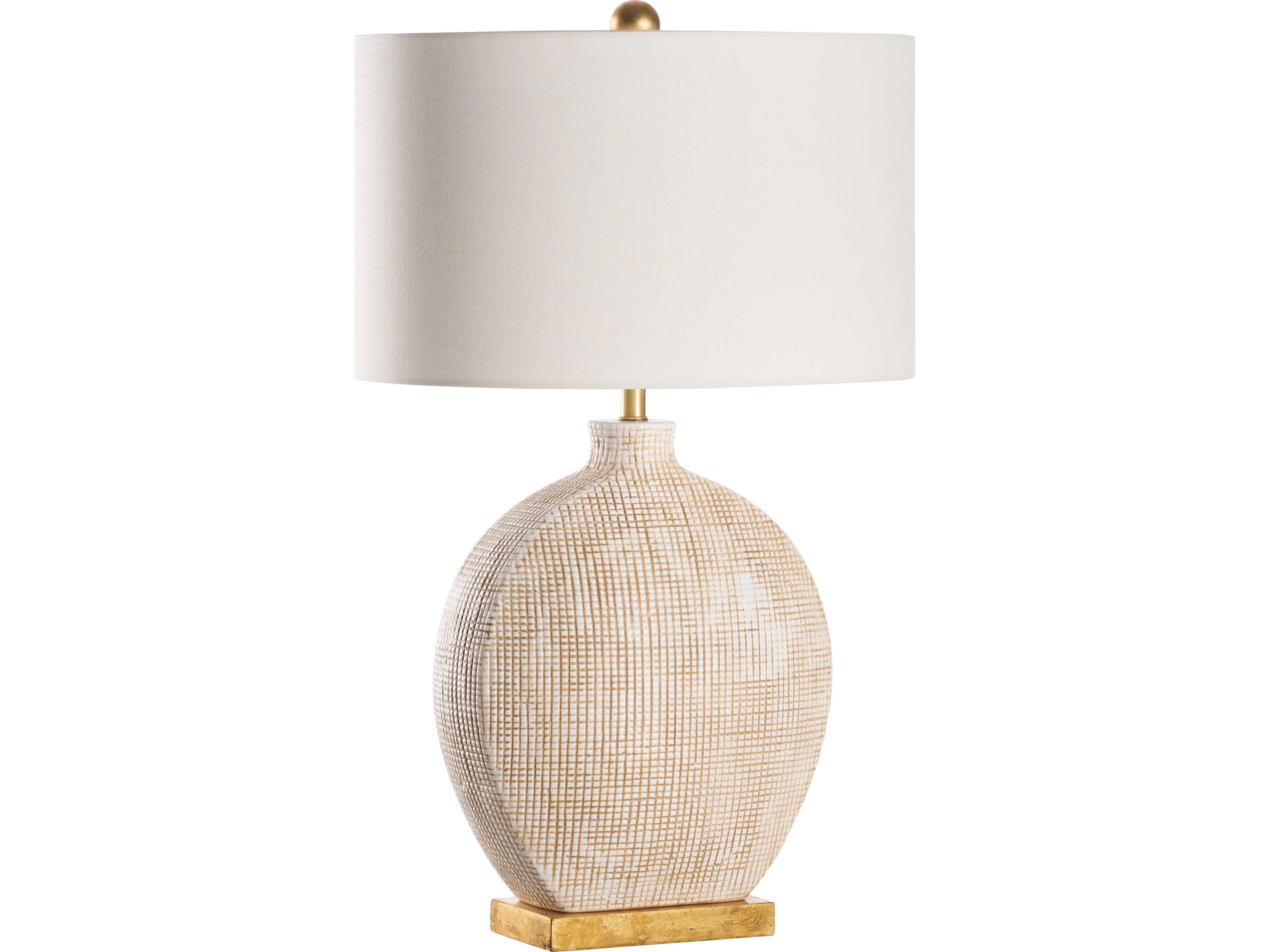 Wildwood White cream Linen Off Table Lamp