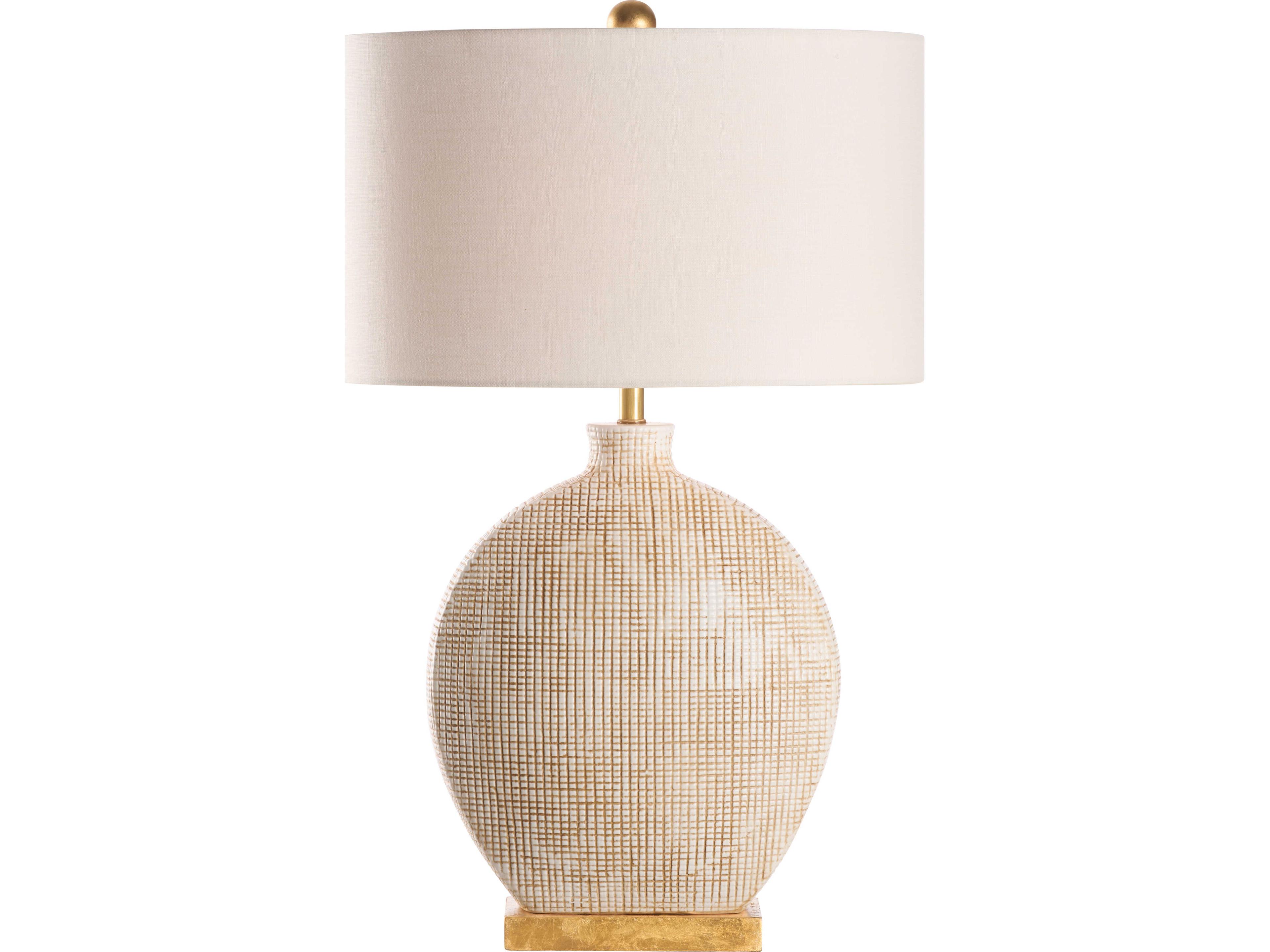 Wildwood White cream Linen Off Table Lamp