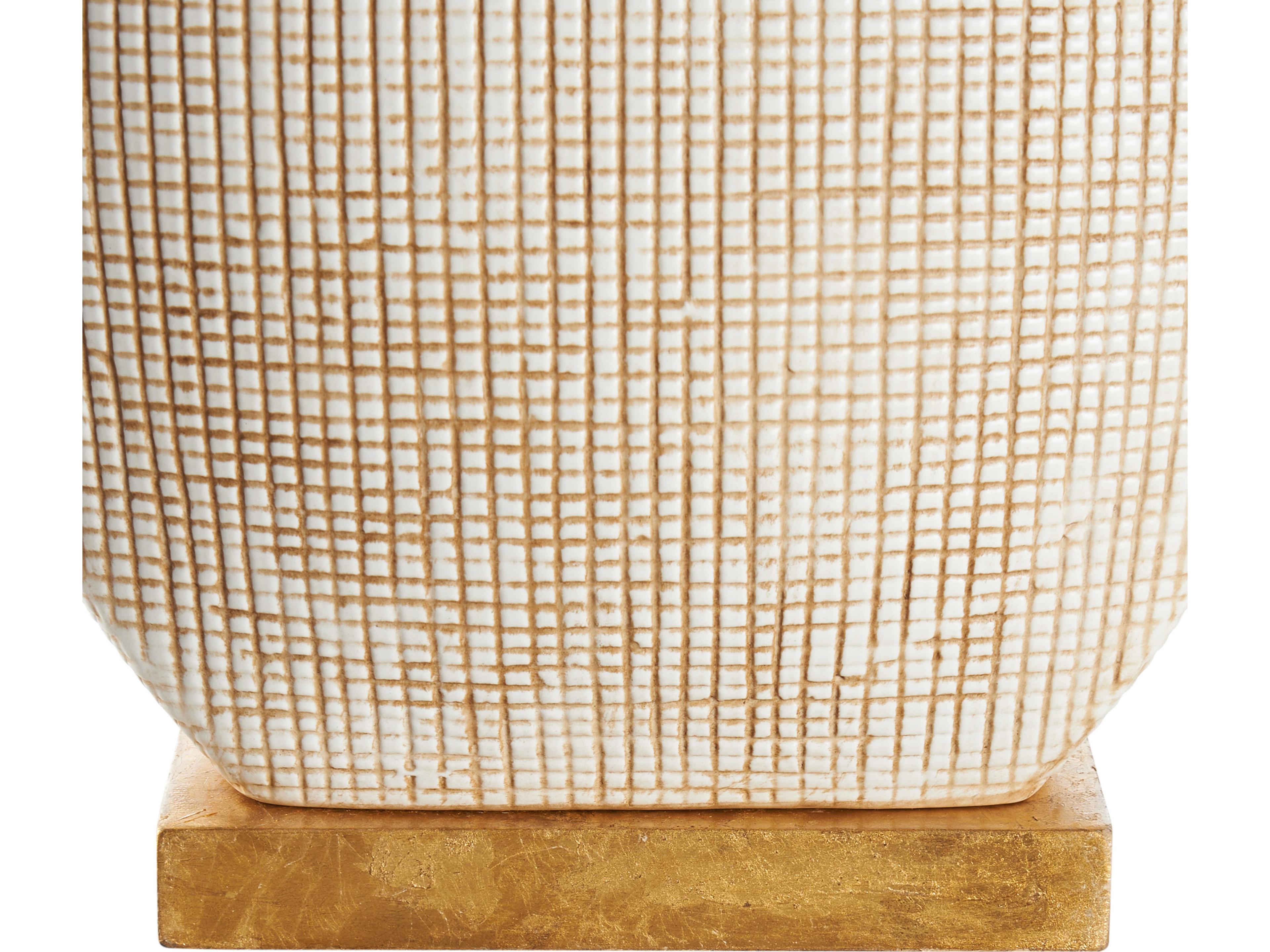 Wildwood White cream Linen Off Table Lamp