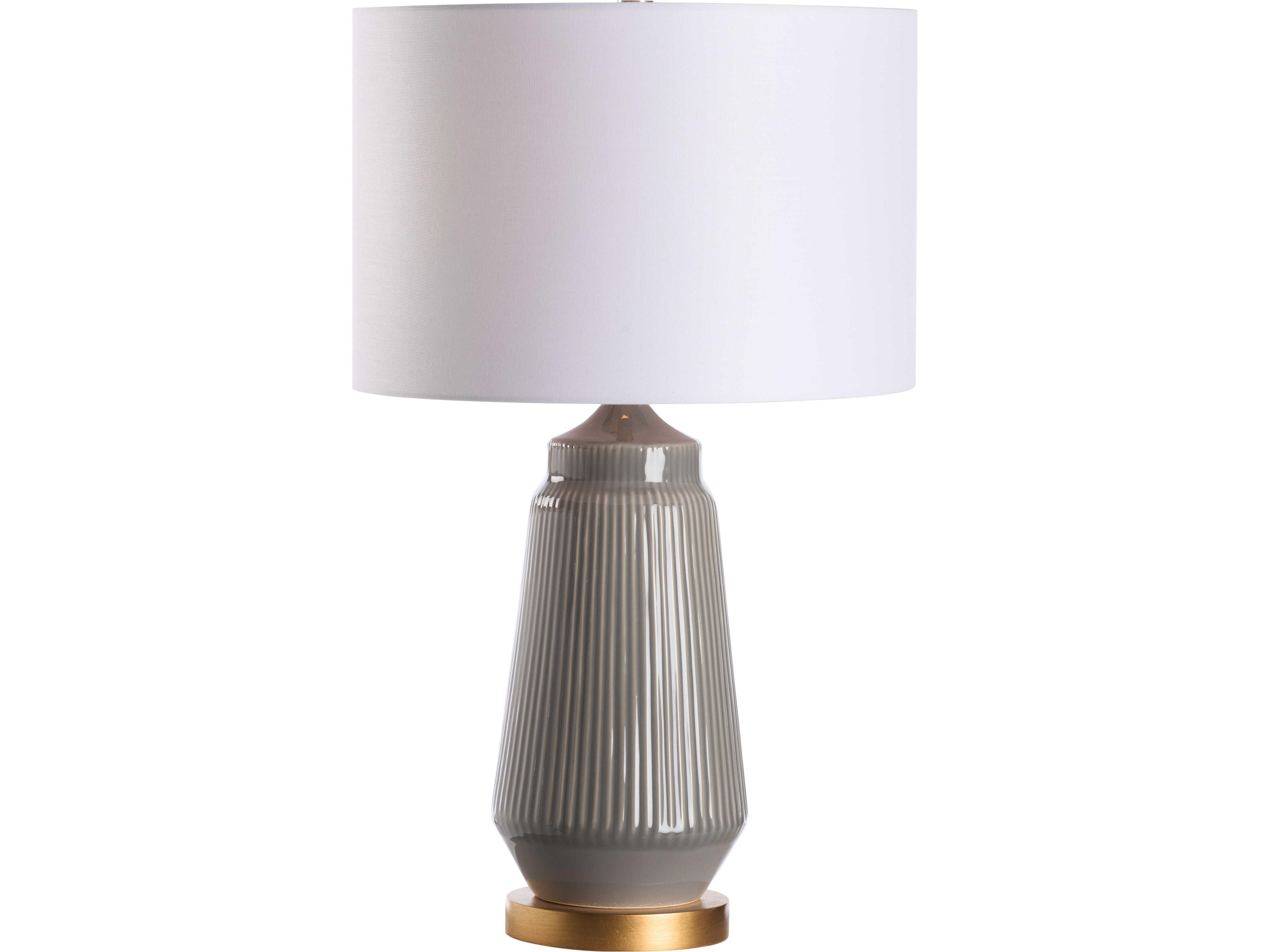 Wildwood Gray Linen Table Lamp