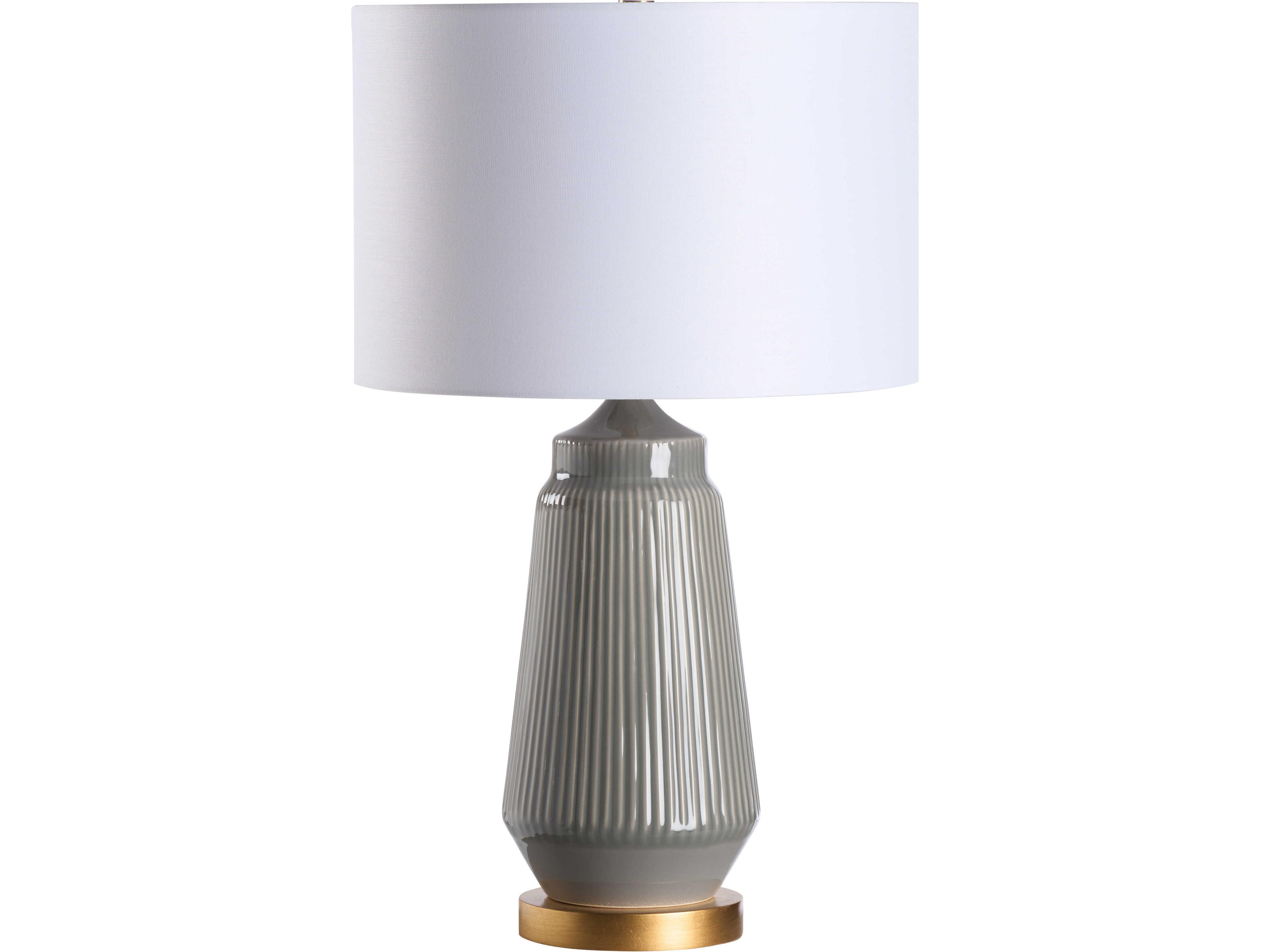 Wildwood Gray Linen Table Lamp