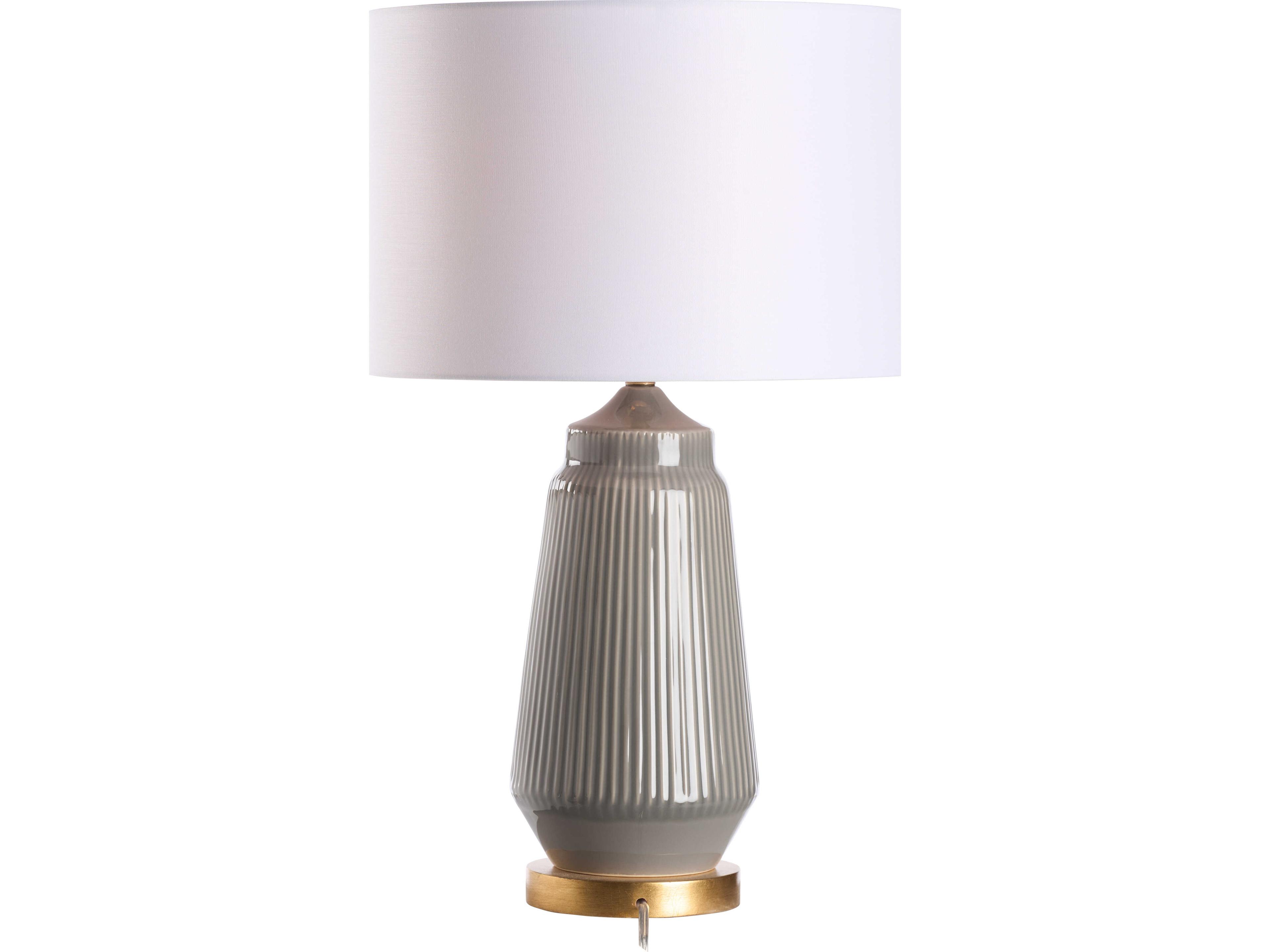 Wildwood Gray Linen Table Lamp