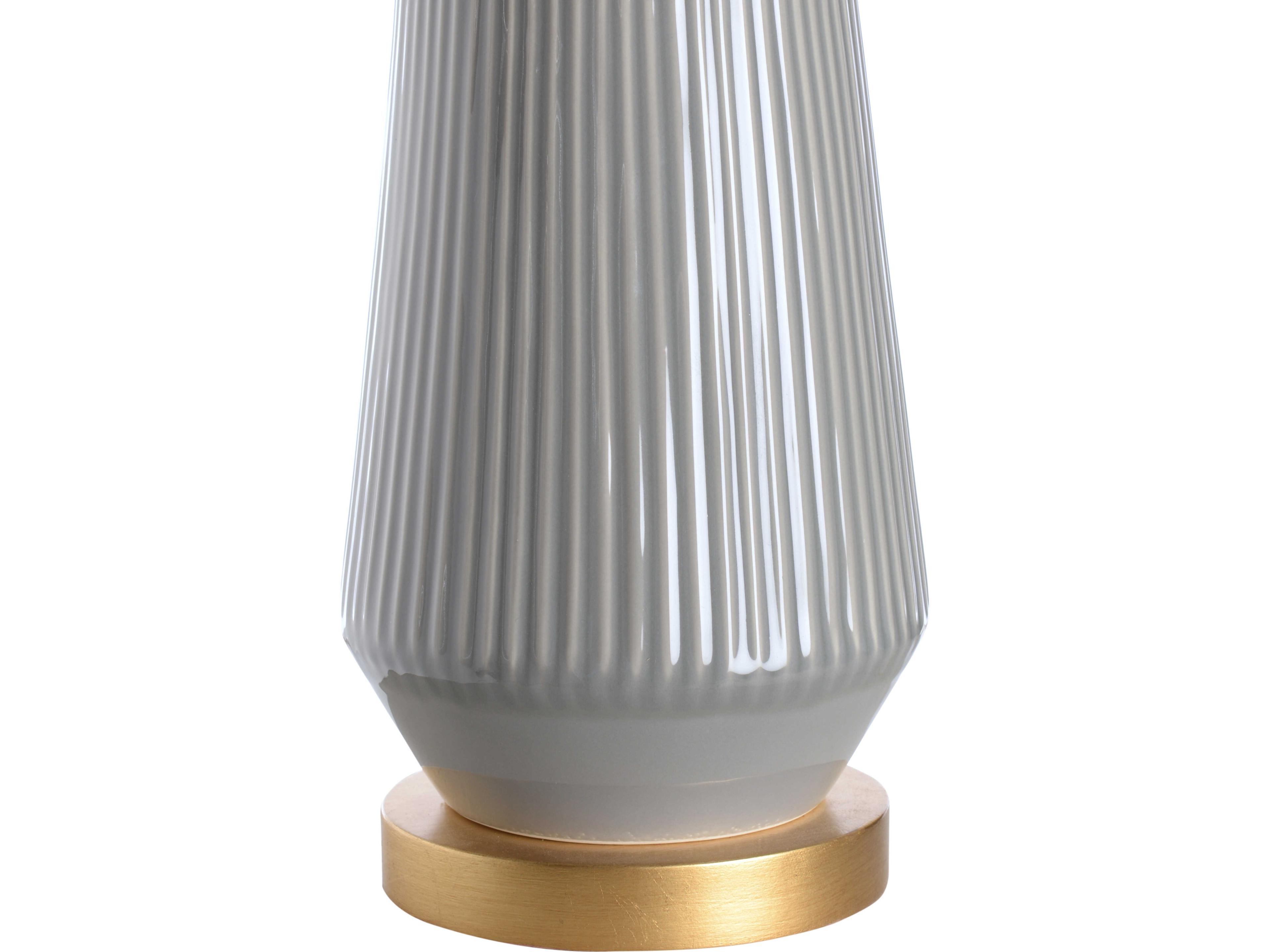 Wildwood Gray Linen Table Lamp