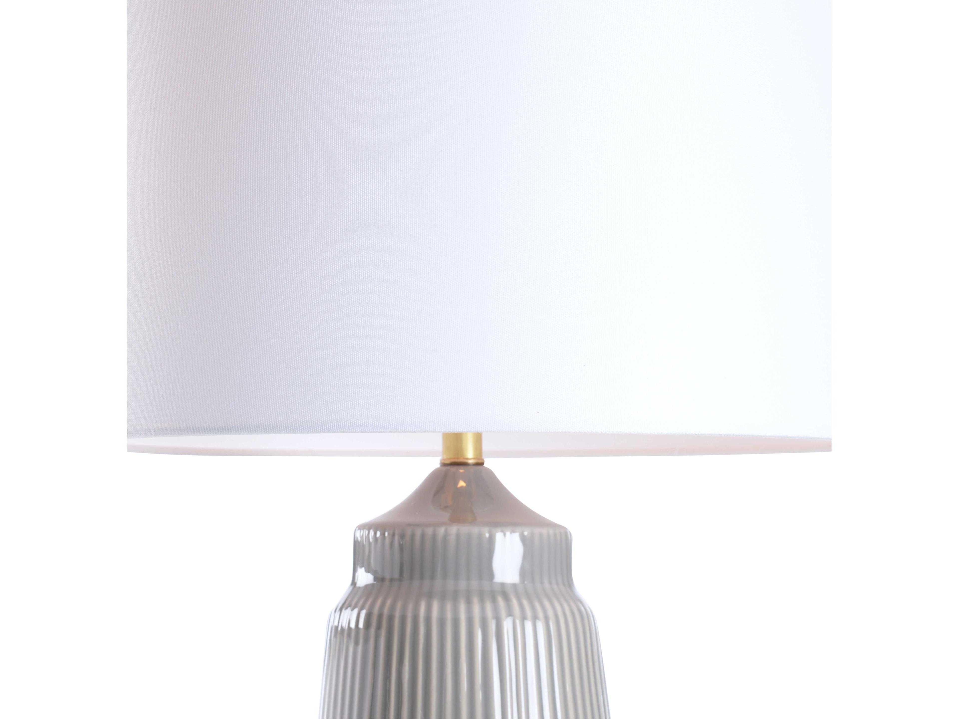 Wildwood Gray Linen Table Lamp