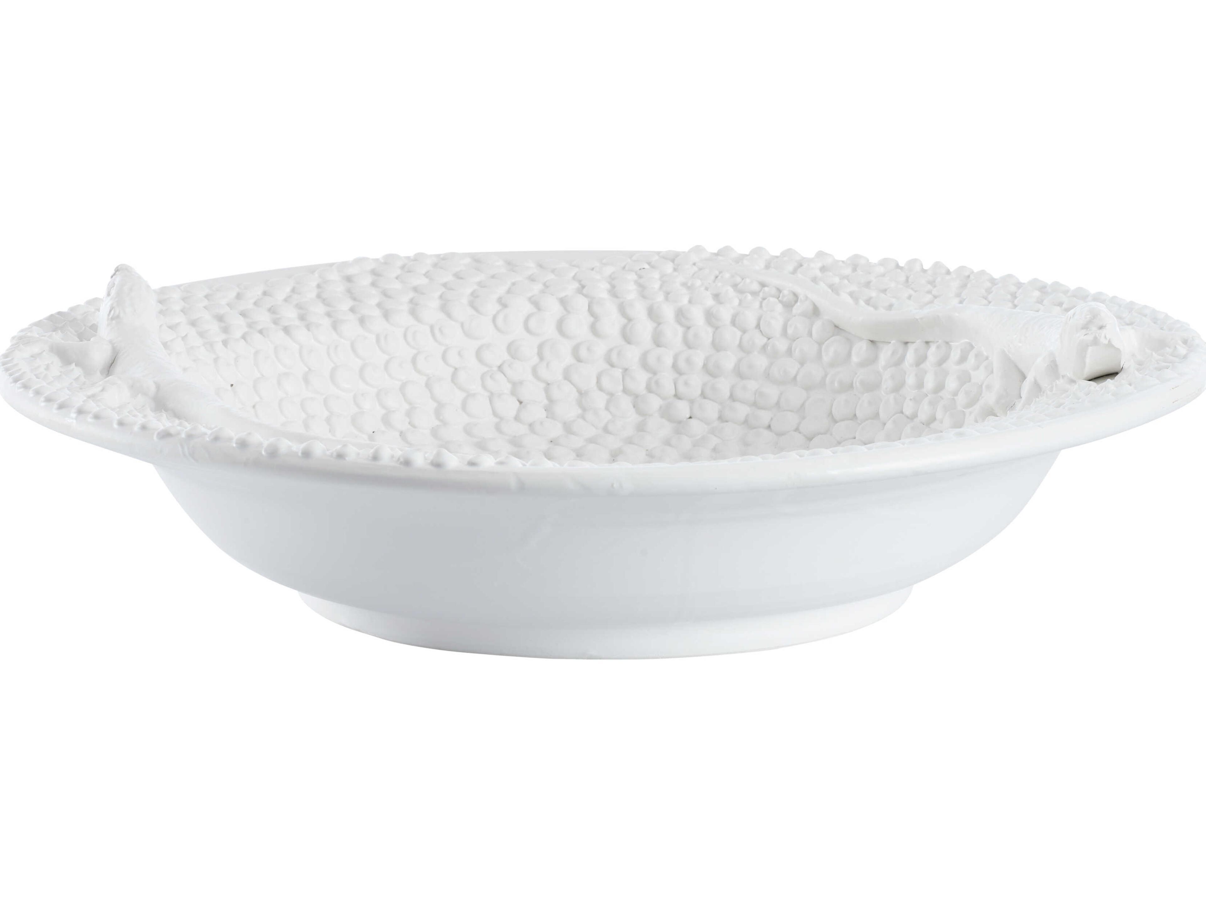 Italia White cream Decorative Plate