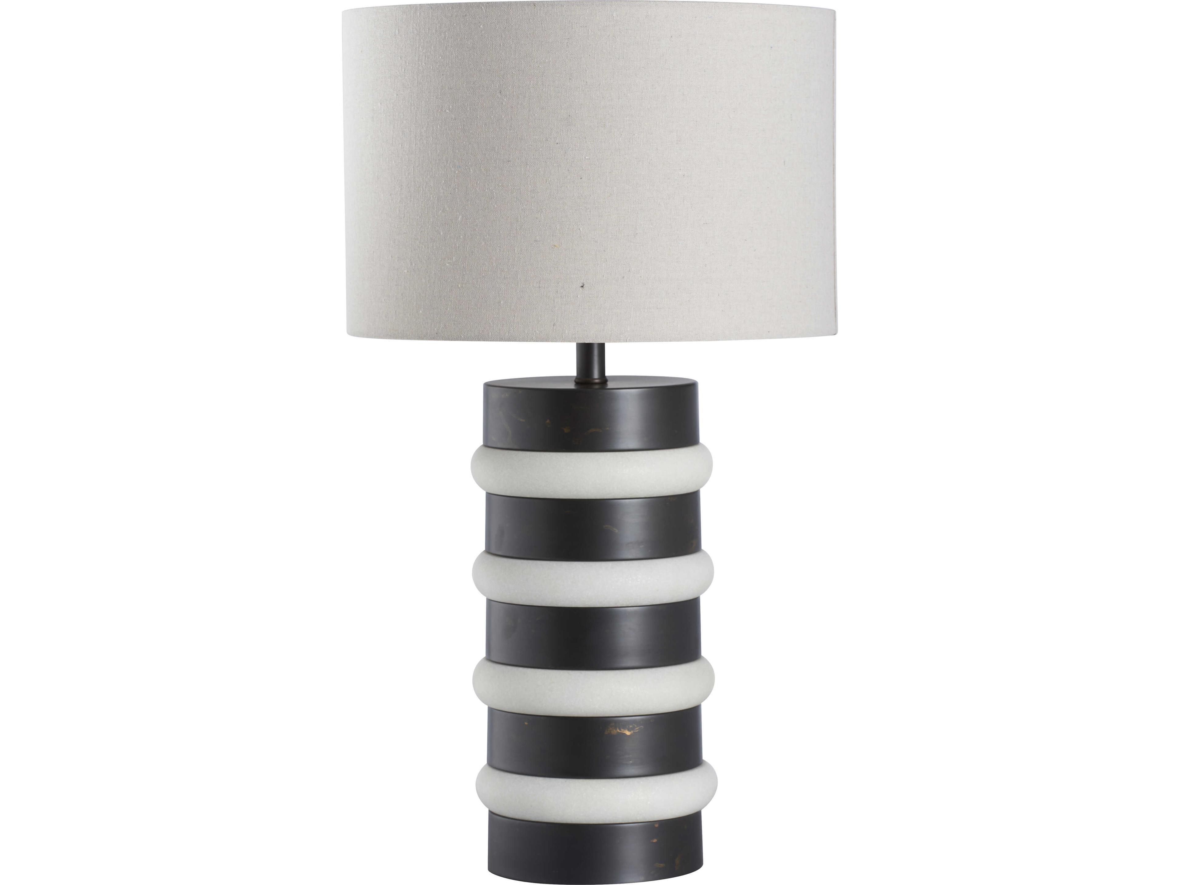 Wildwood White cream Linen Table Lamp