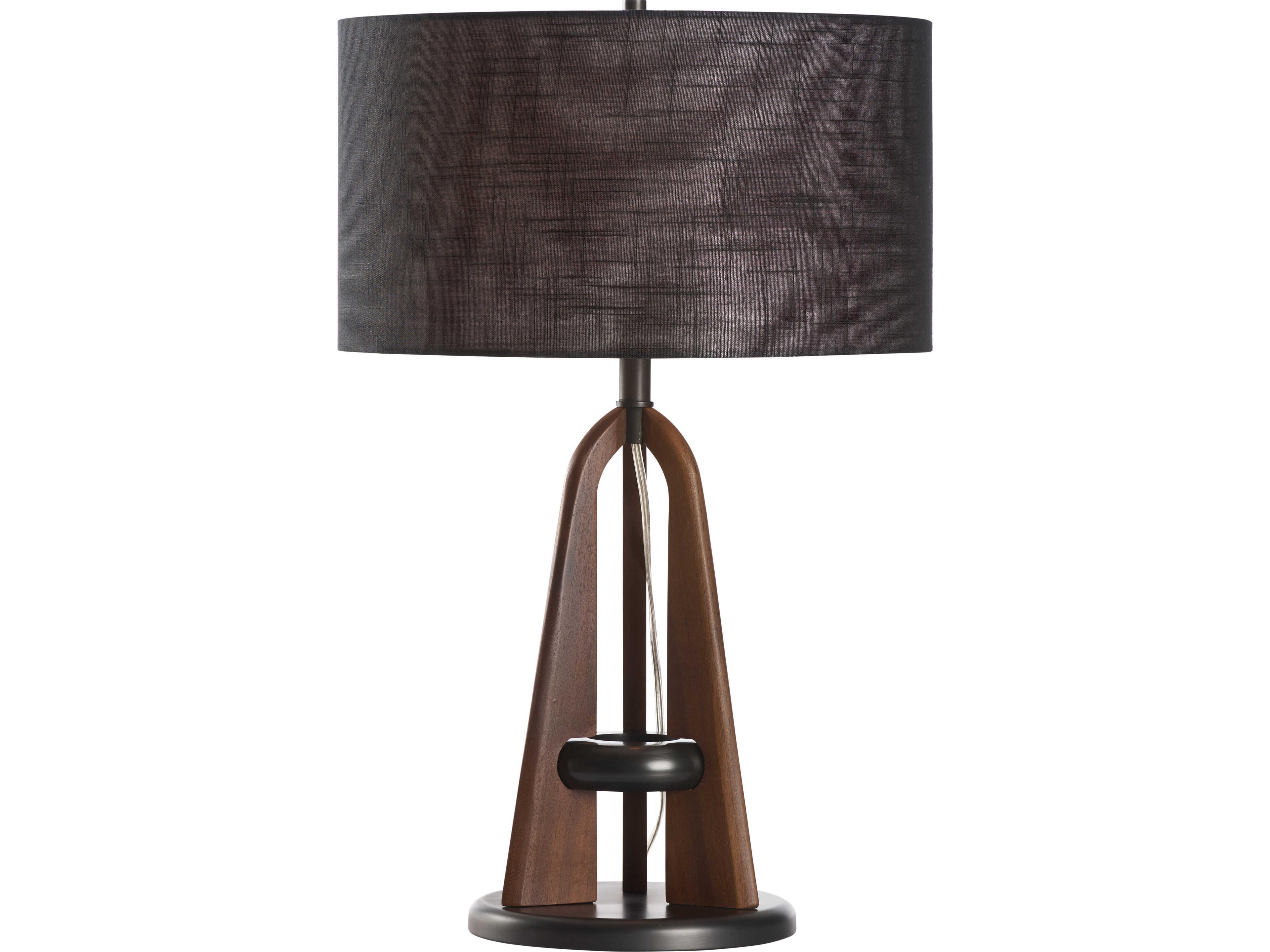 Brown Linen Table Lamp