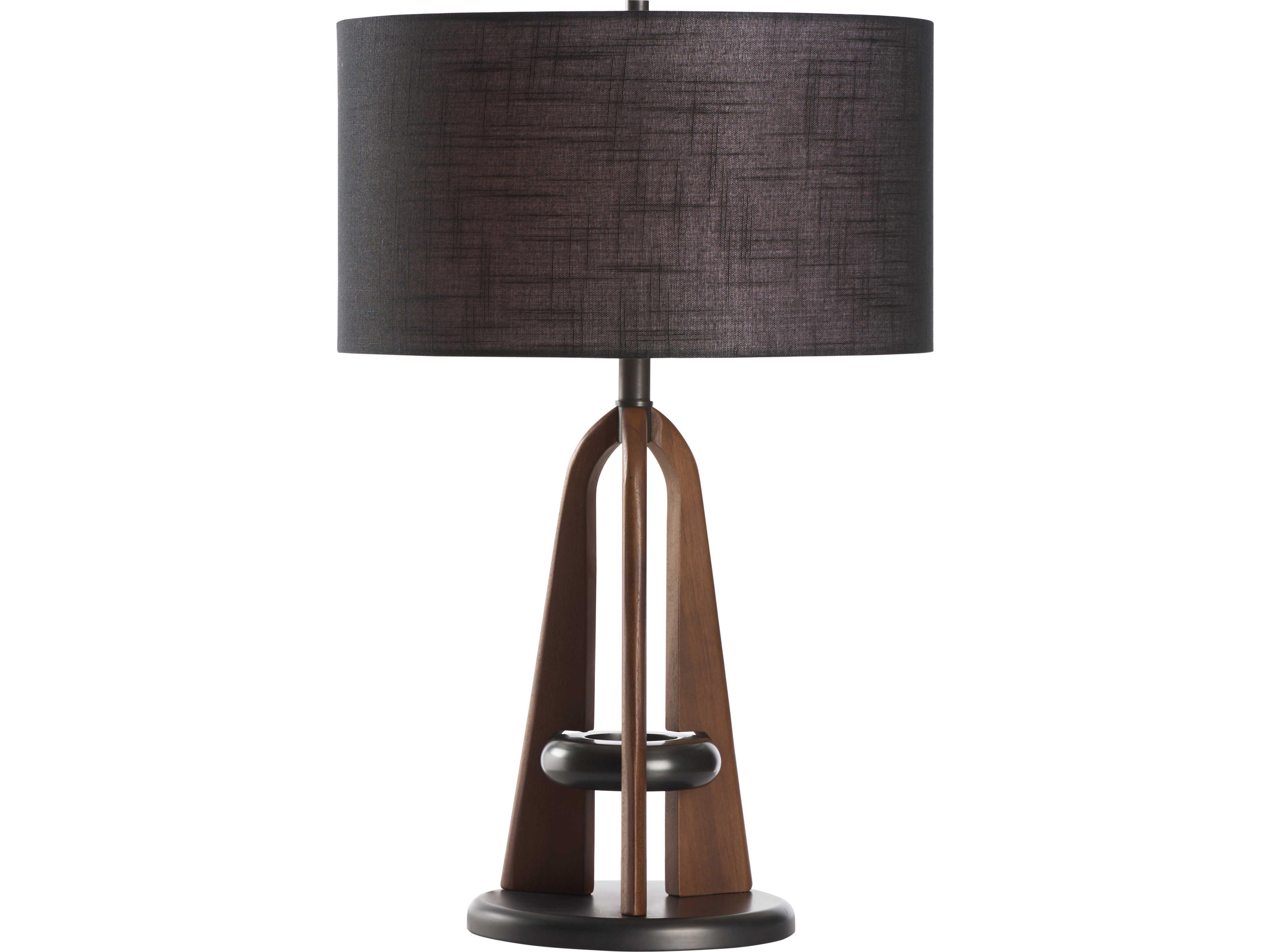 Wildwood Brown Linen Table Lamp