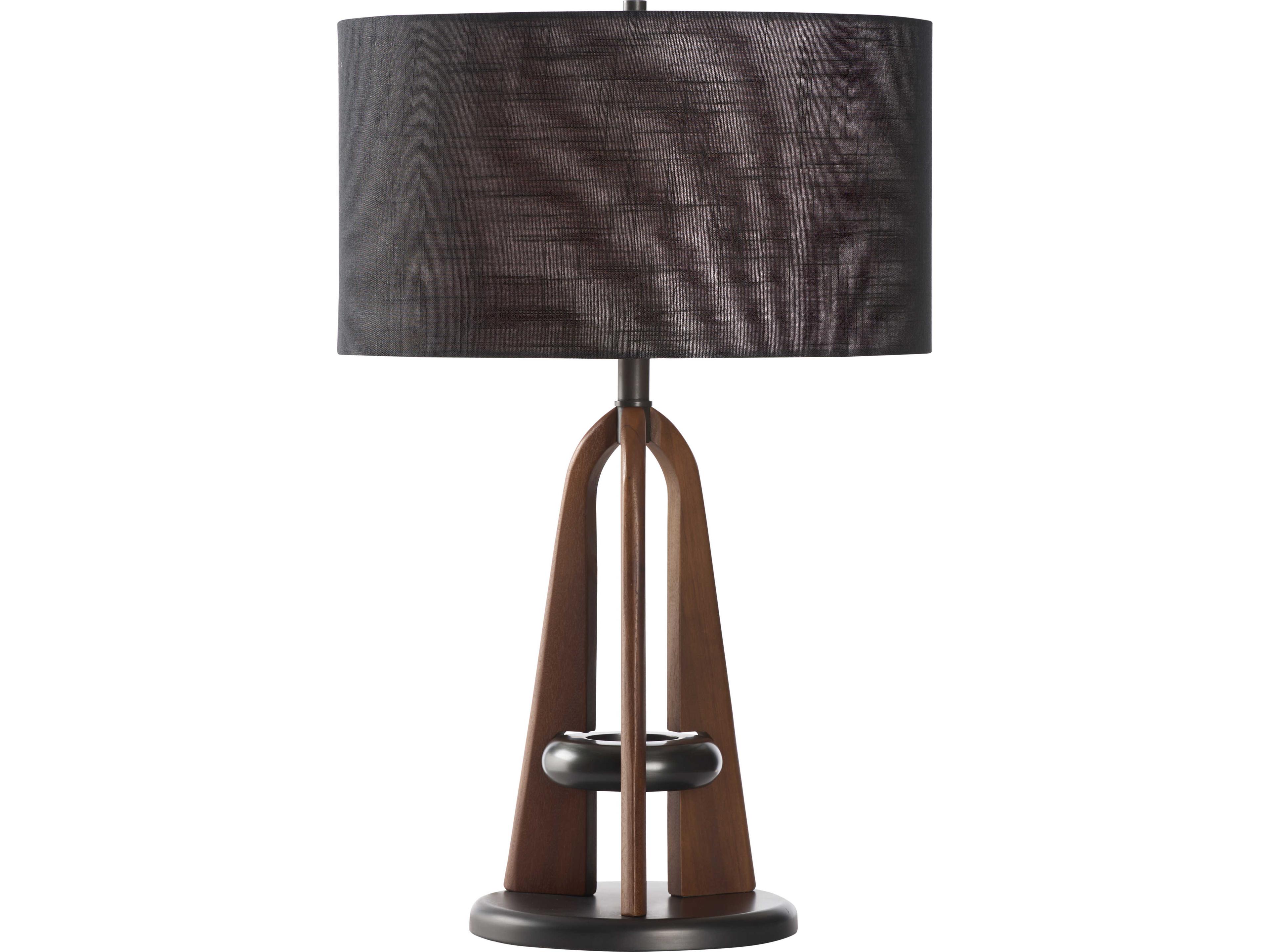 Wildwood Brown Linen Table Lamp