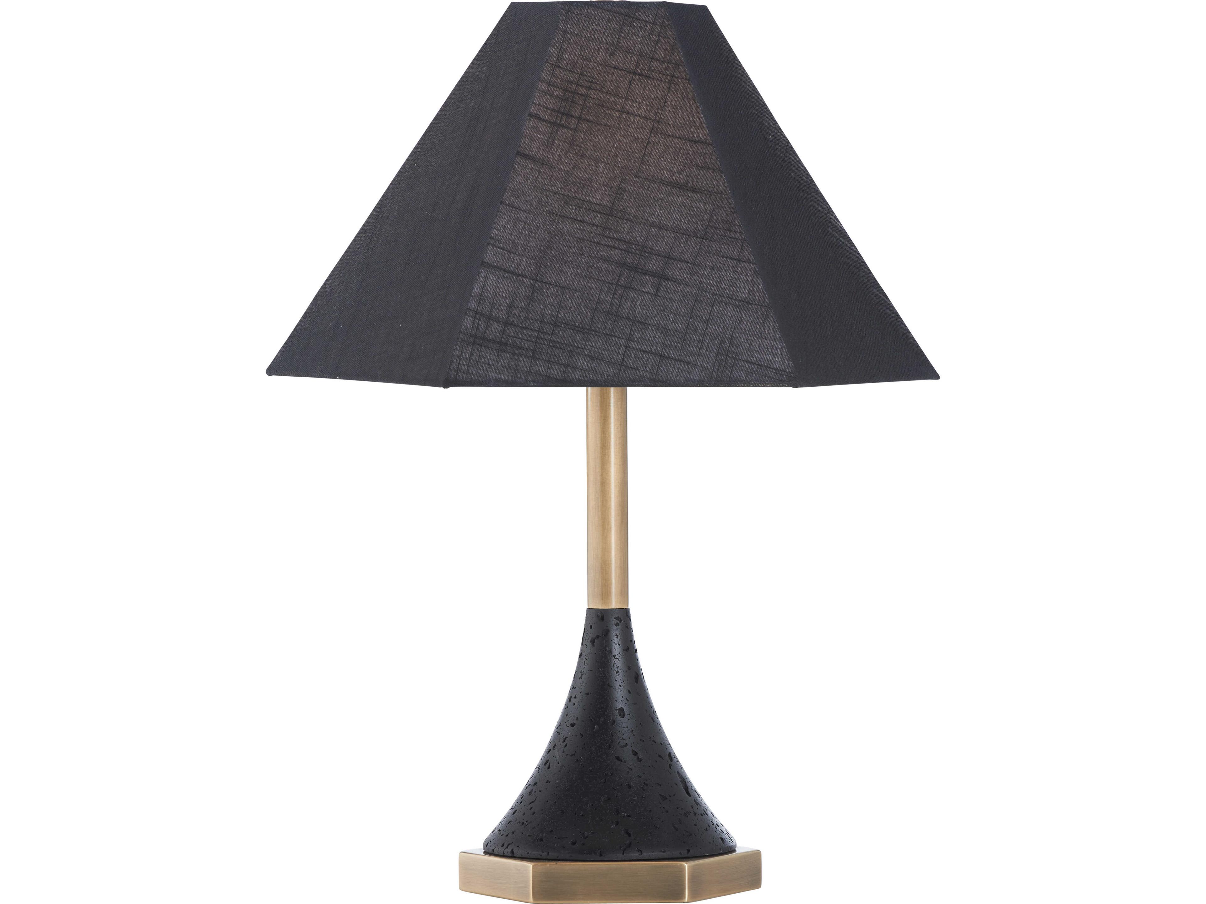 Black Linen LED Table Lamp