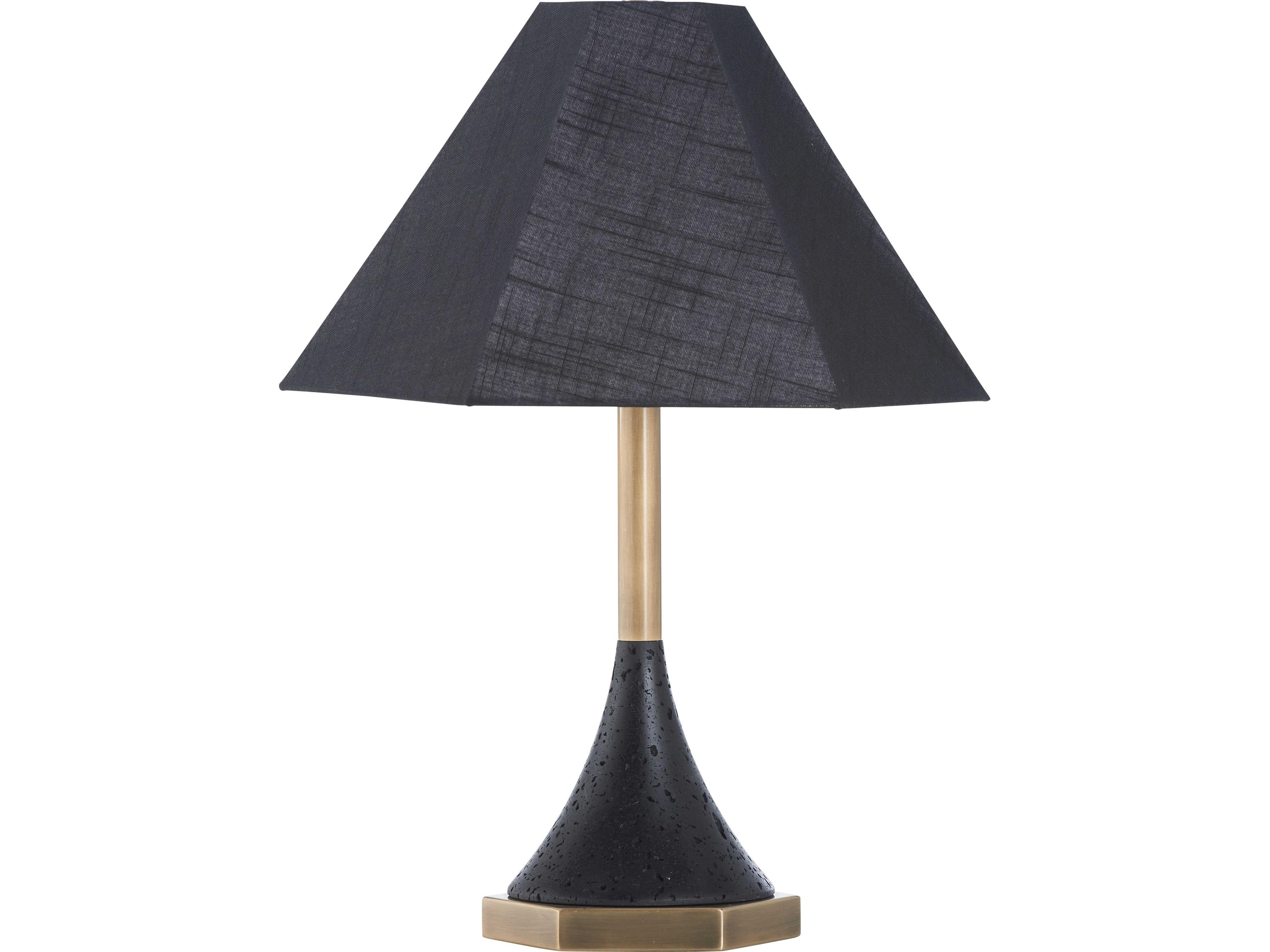Wildwood Black Linen LED Table Lamp