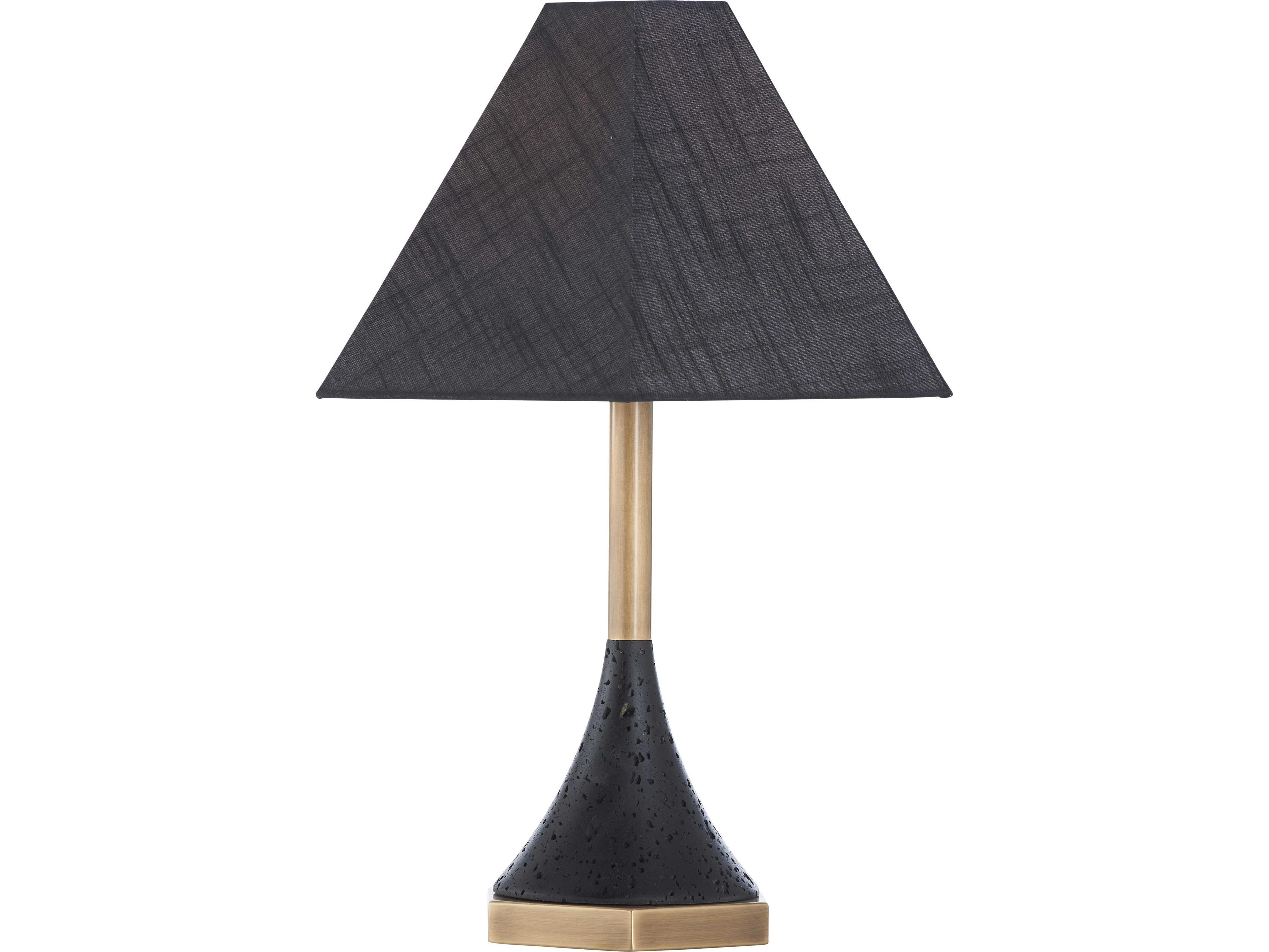 Wildwood Black Linen LED Table Lamp