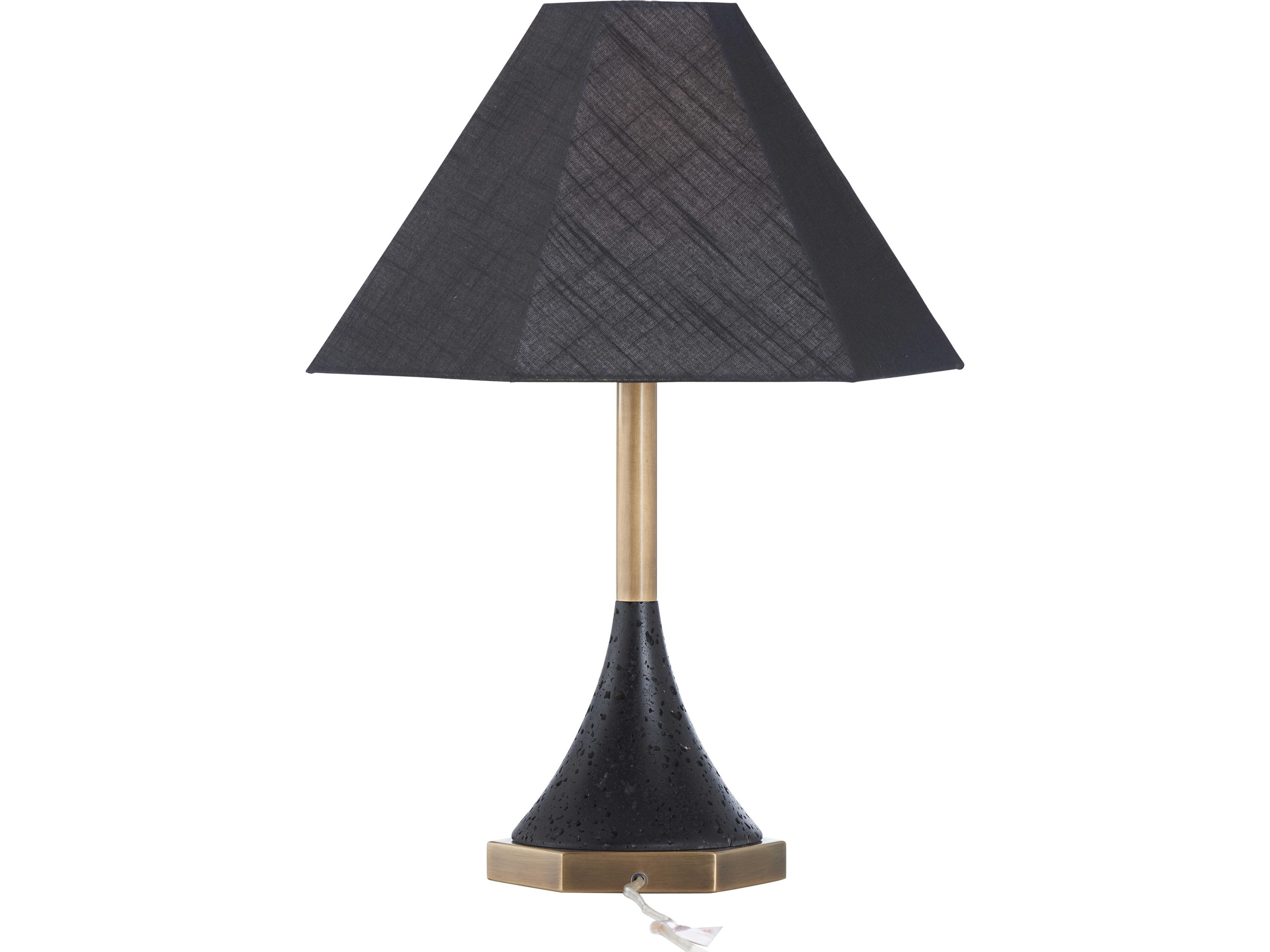 Wildwood Black Linen LED Table Lamp