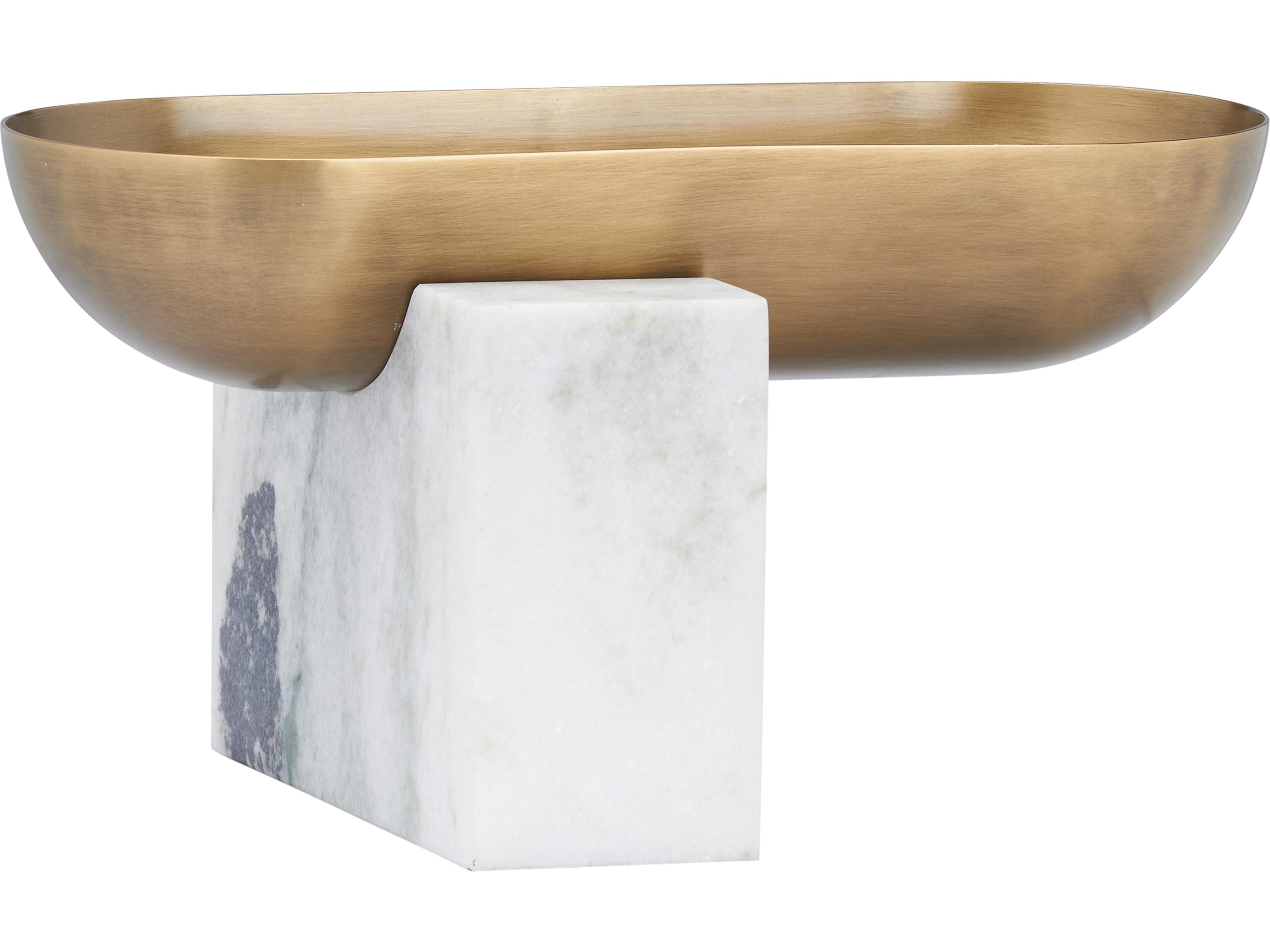 Natural White Antique Brass Decorative Plate