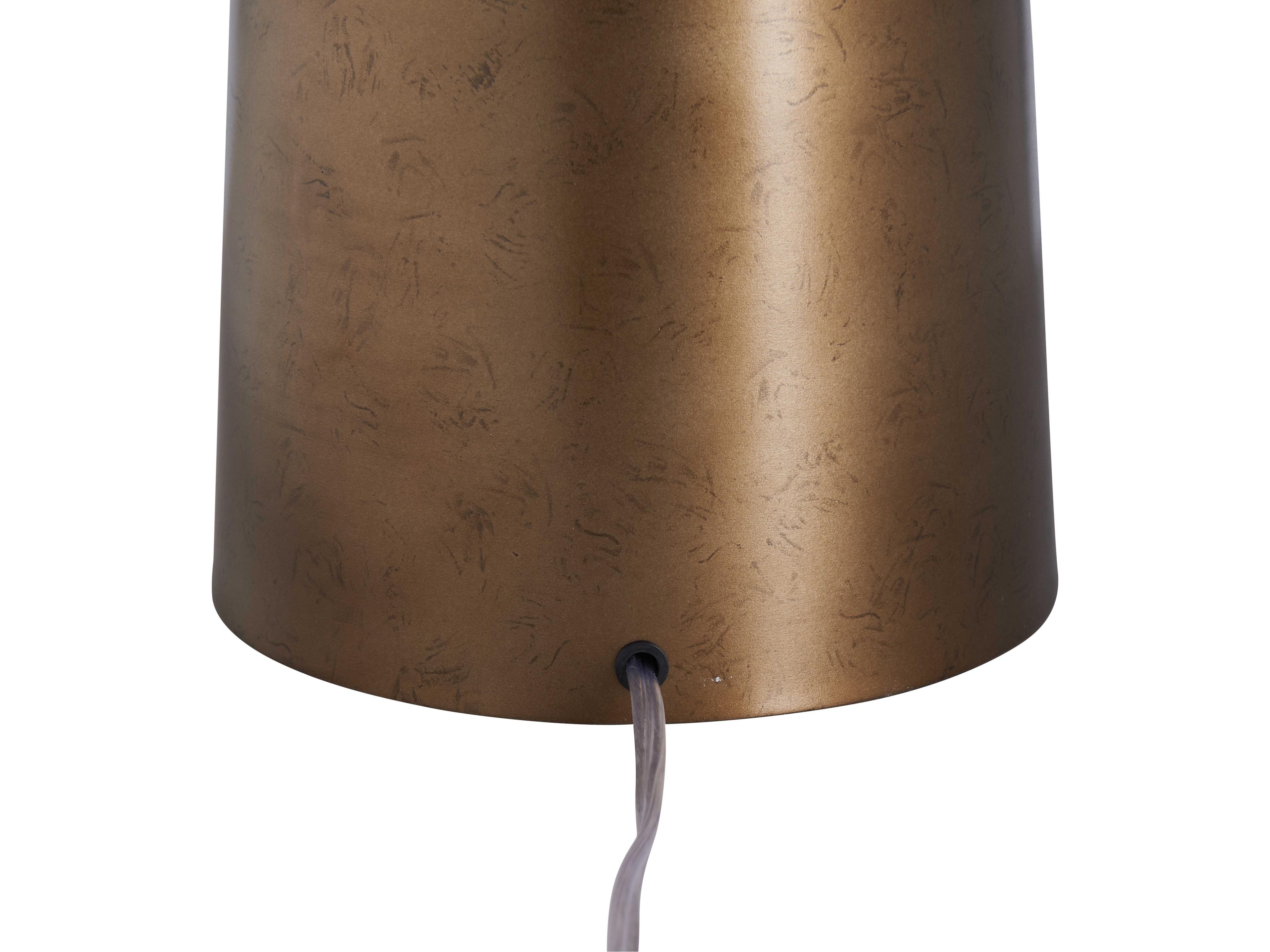 Wildwood Brown Linen Gold Table Lamp