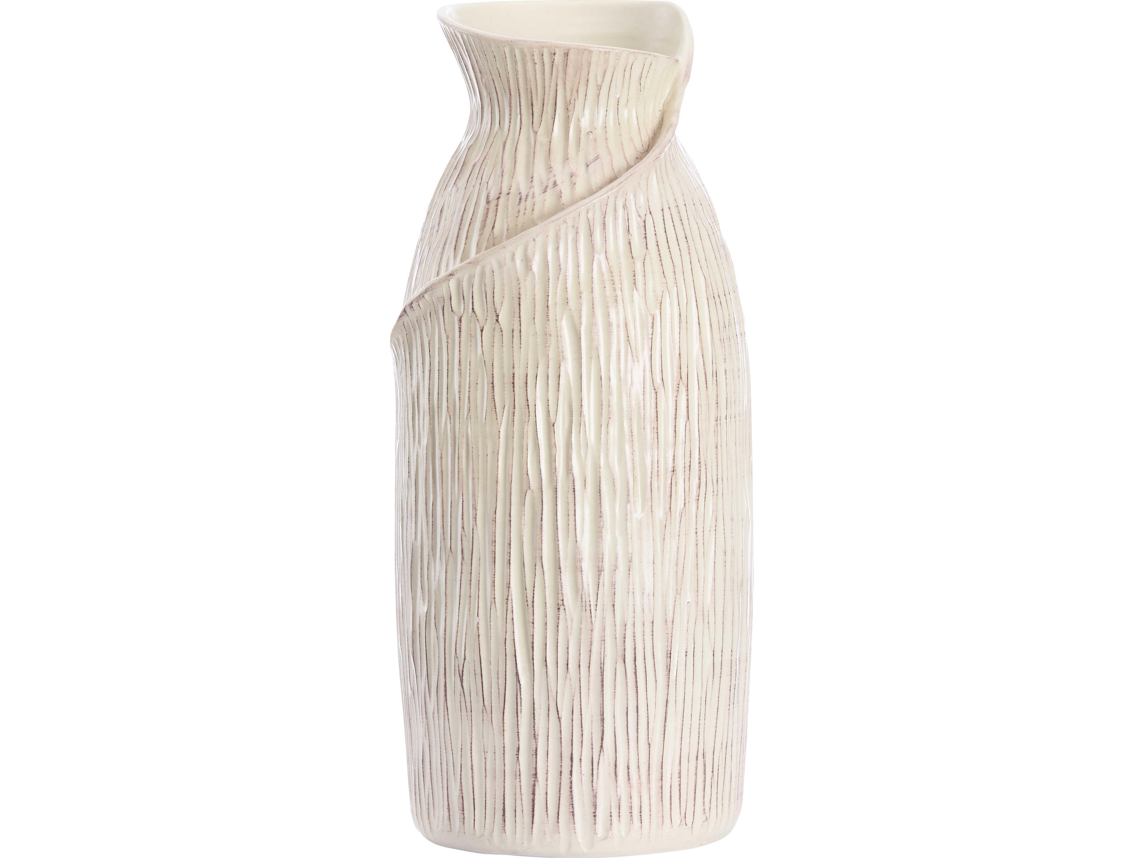 Italia White cream Vase